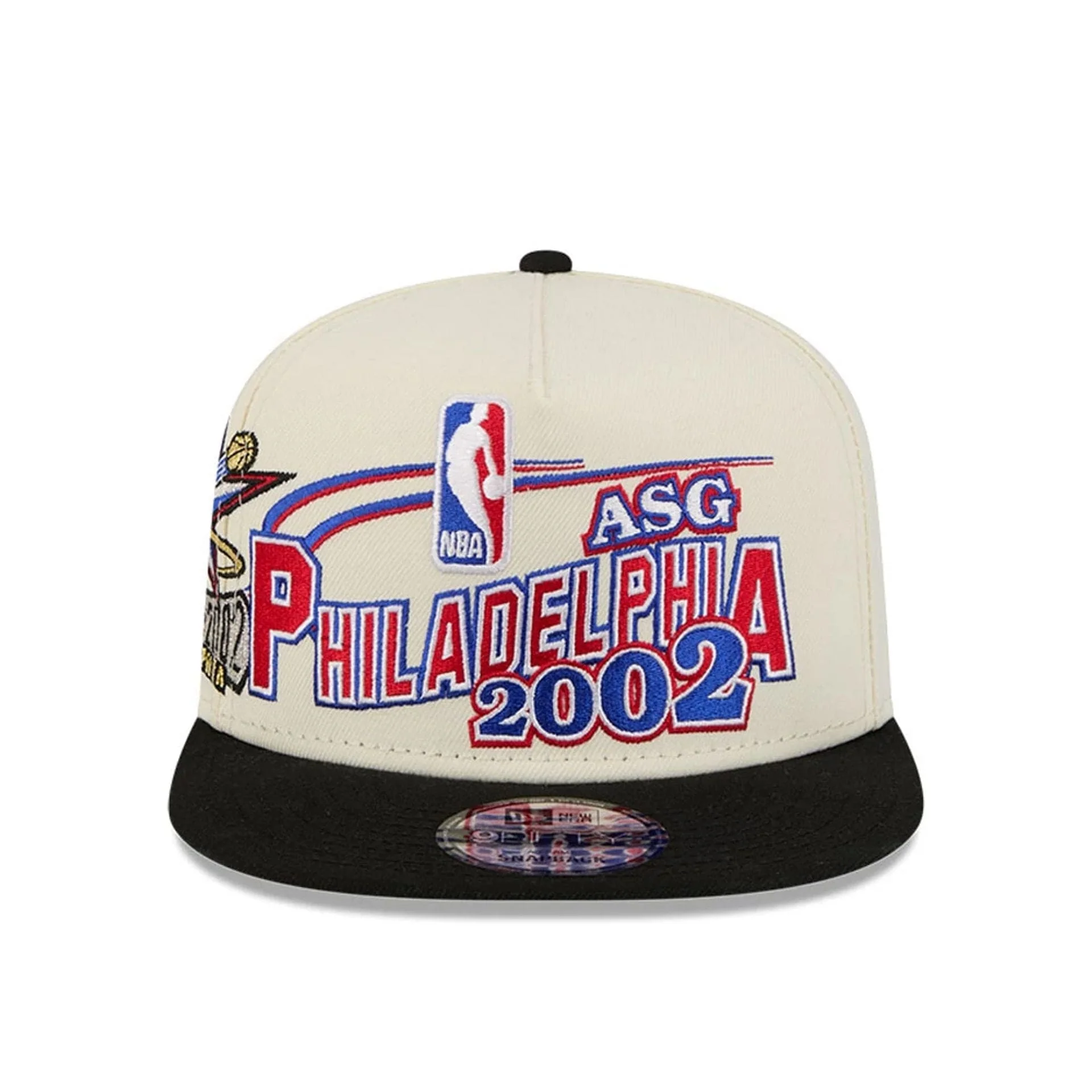76ers NBA Hardwood Classic ASG White 9FIFTY A-Frame Snapback Cap - Image 3