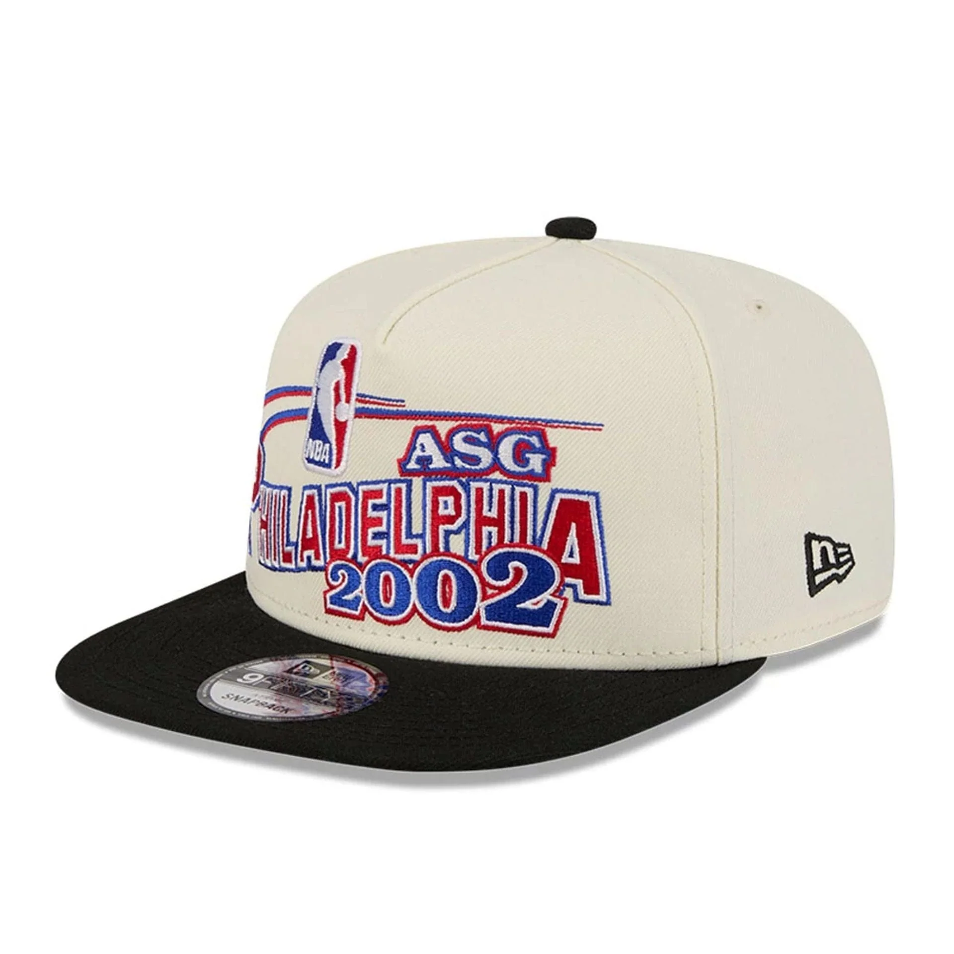 76ers NBA Hardwood Classic ASG White 9FIFTY A-Frame Snapback Cap - Image 4