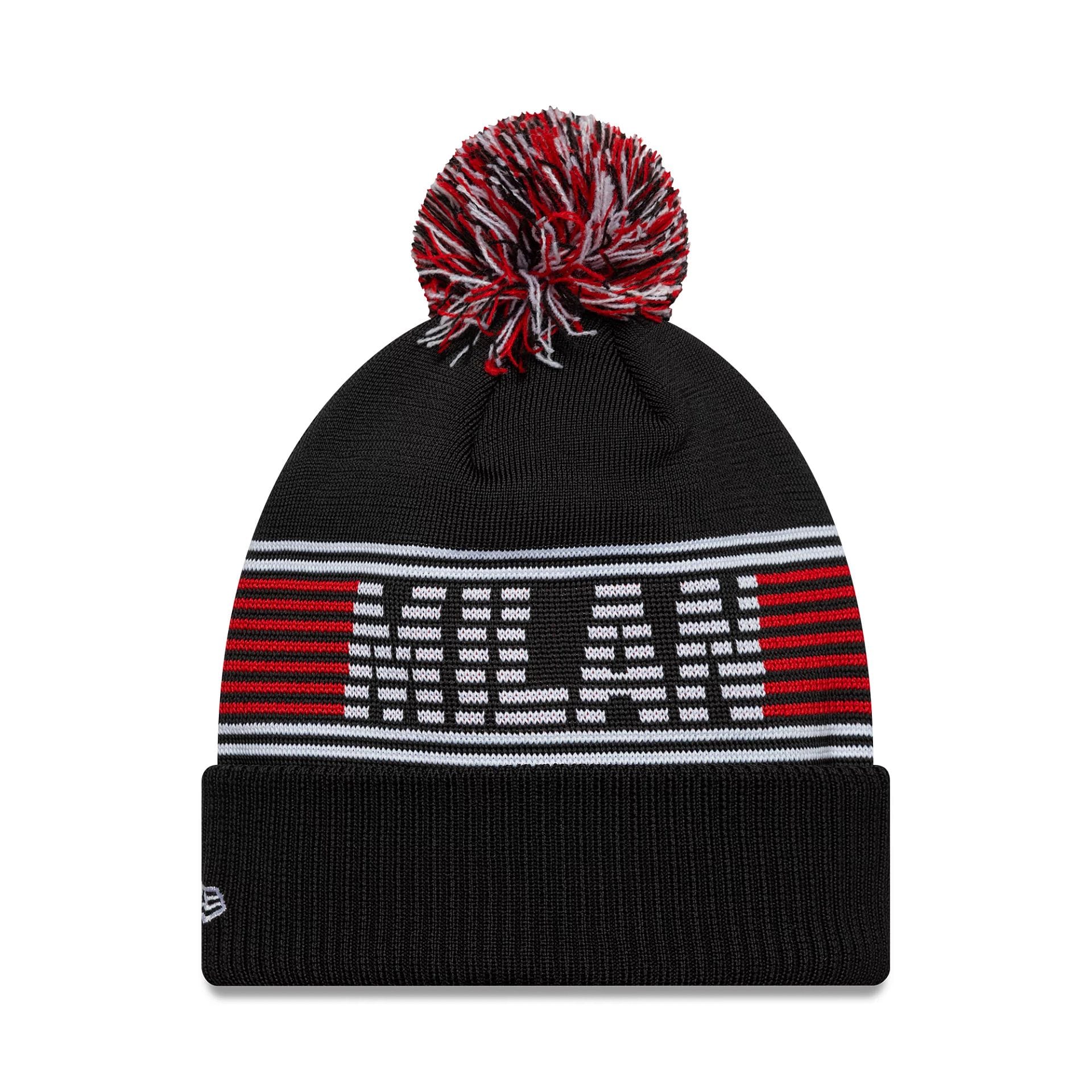 AC Milan Black Bobble Knit Beanie Hat - Image 2