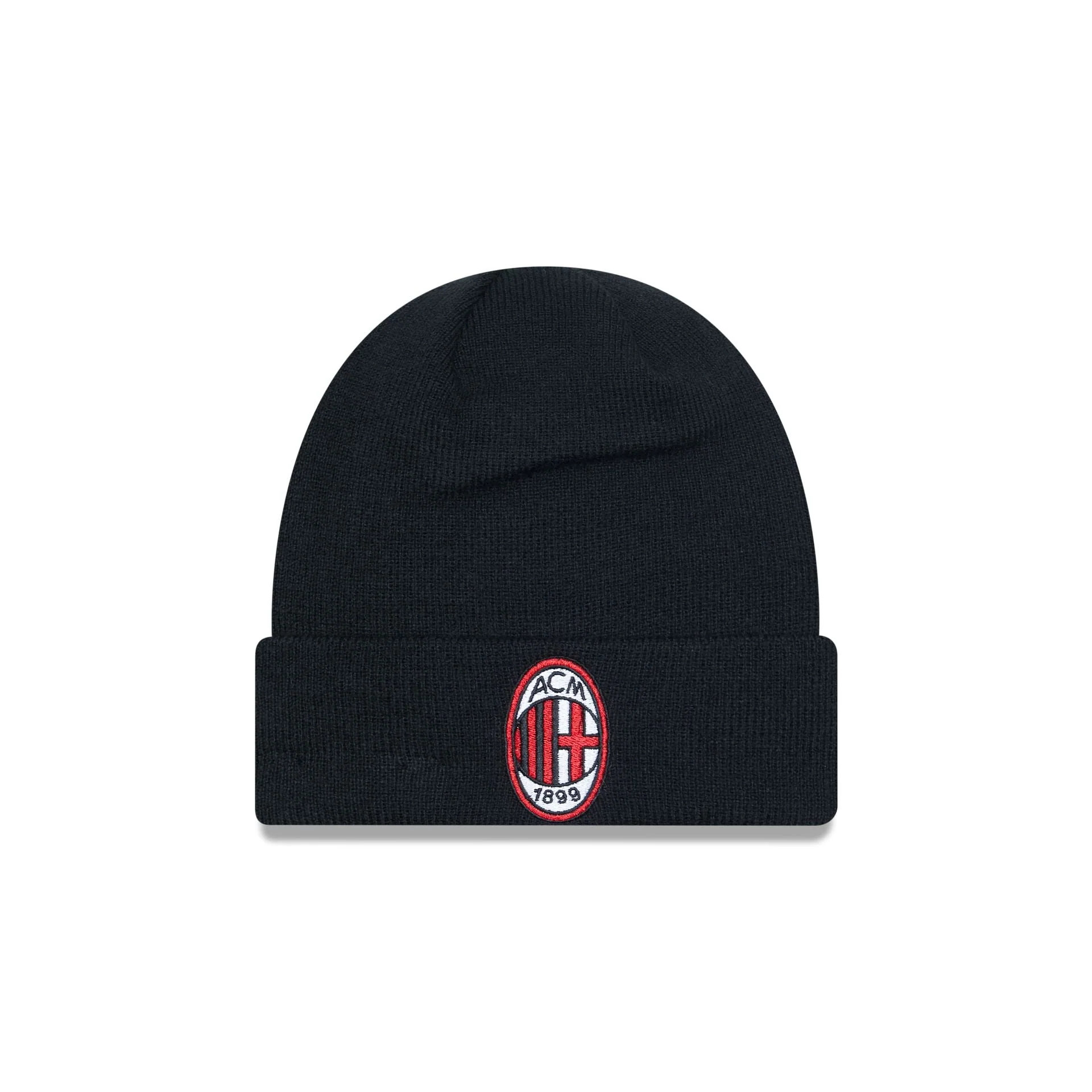 AC Milan Black Cuff Knit Beanie Hat - Image 3
