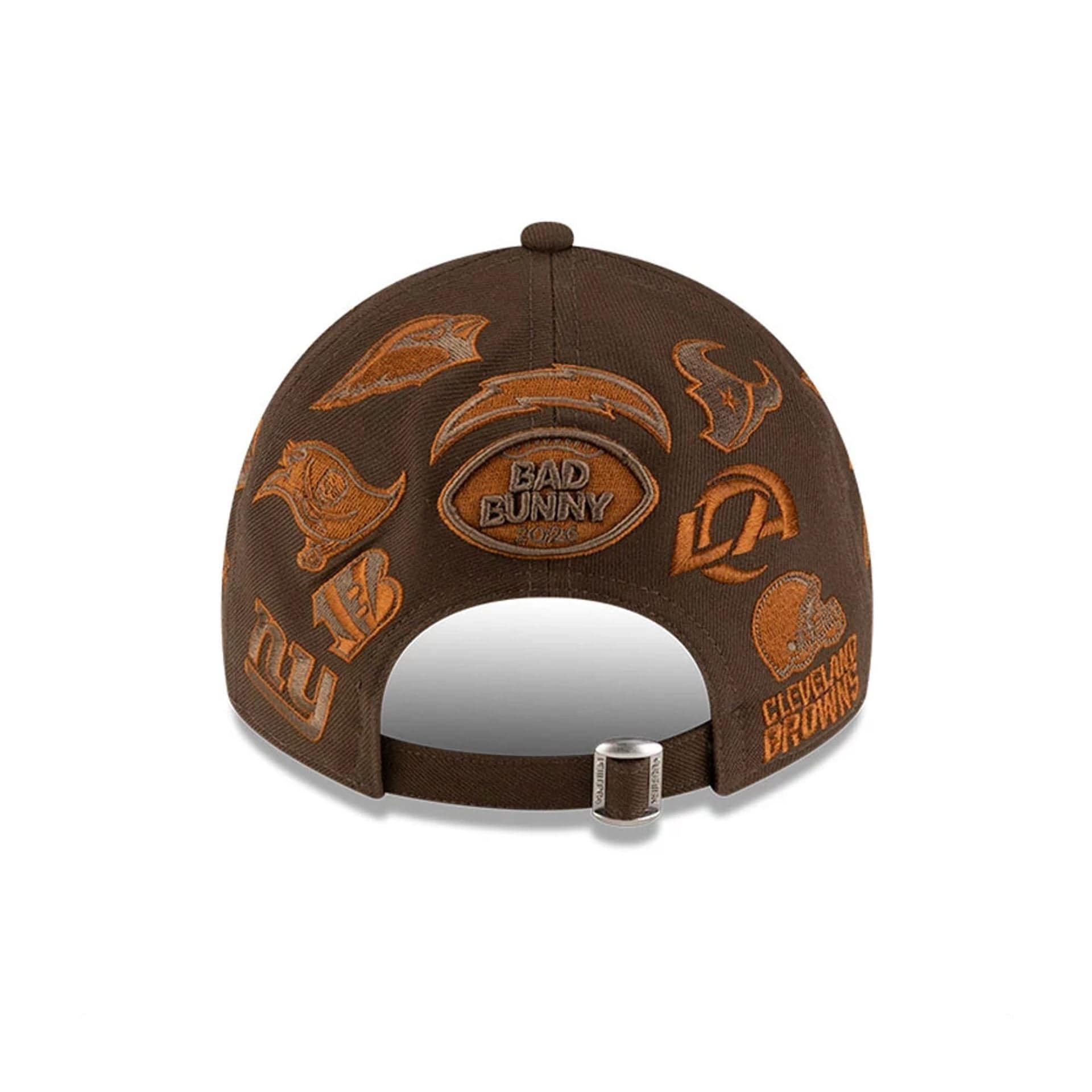 All Over Logos NFL X Bad Bunny Brown Casual Classic Adjustable Cap - Image 5