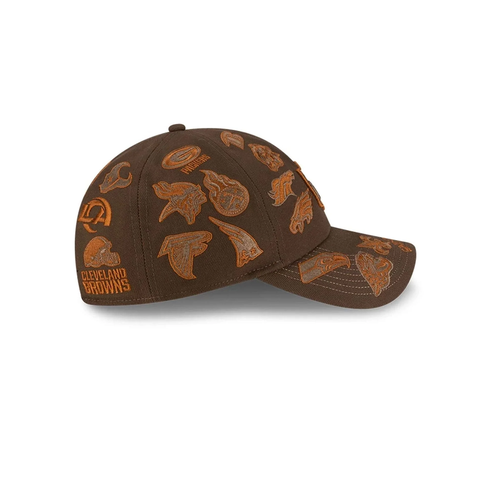 All Over Logos NFL X Bad Bunny Brown Casual Classic Adjustable Cap - Image 6