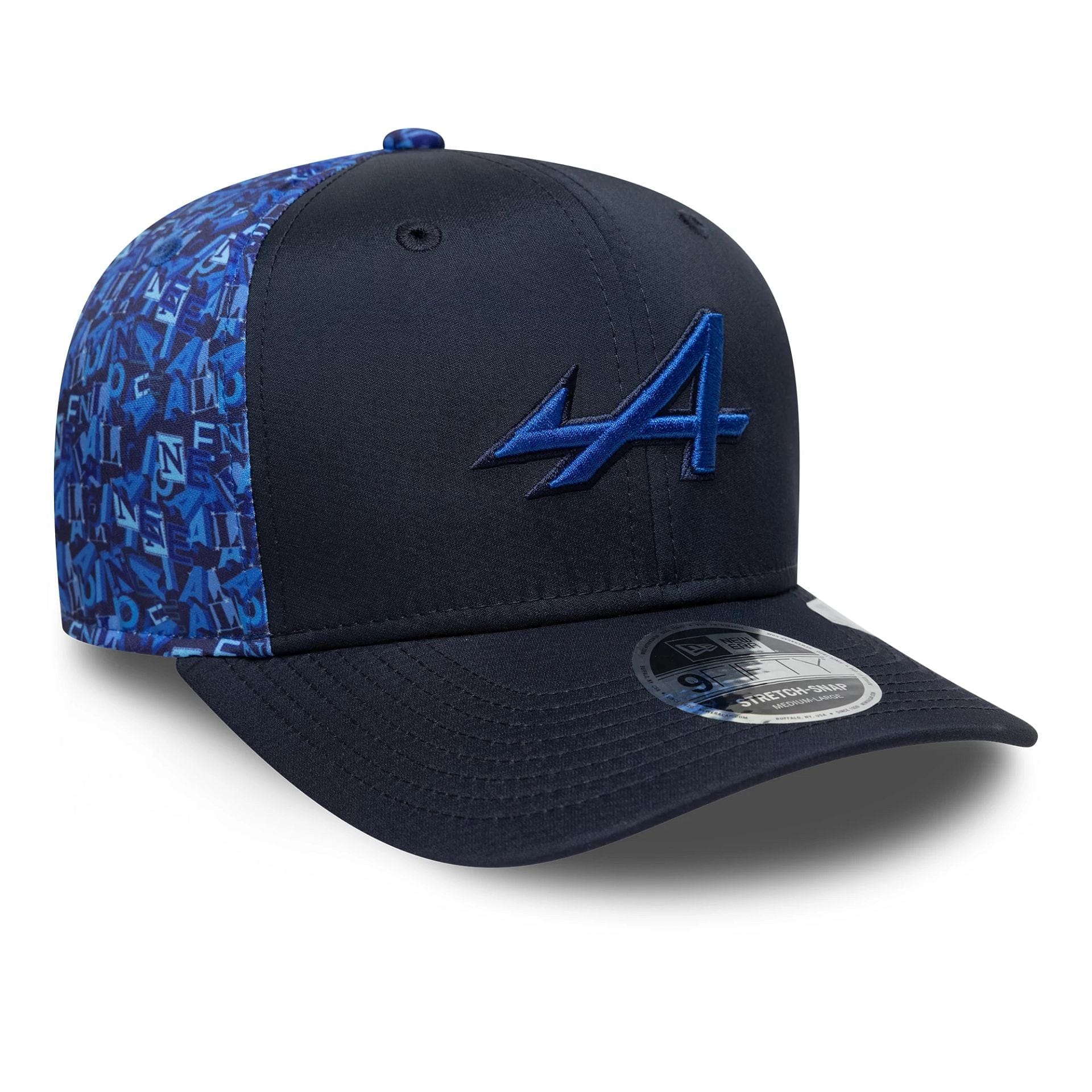 Alpine Racing All Over Print Navy 9FIFTY Stretch Snap Cap - Image 3