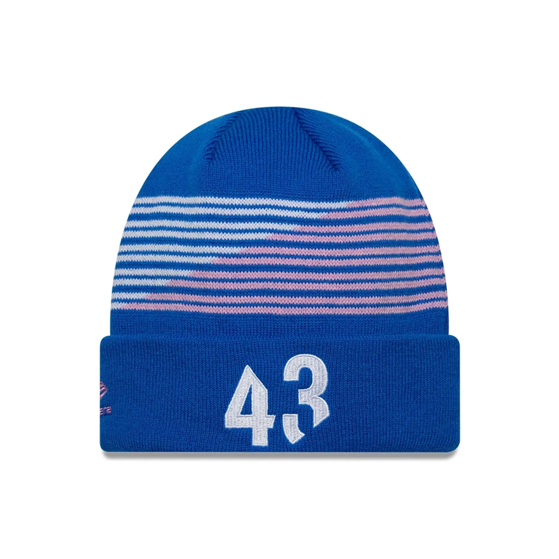 Alpine Racing Blue Cuff Knit Beanie Hat - Image 2