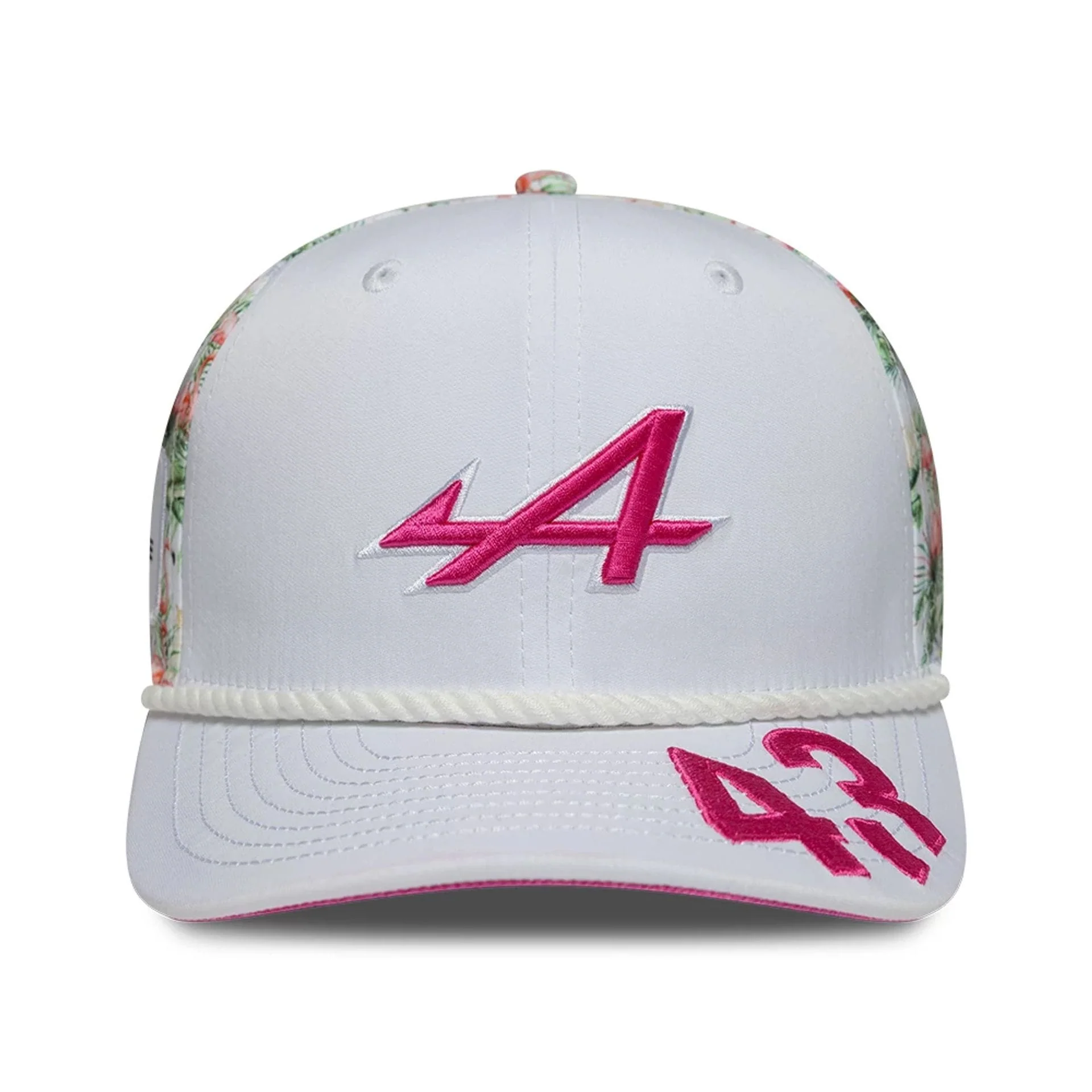 Alpine Racing Franco Colapinto Miami Race Special White 9SEVENTY Stretch Snap Adjustable Cap - Image 3