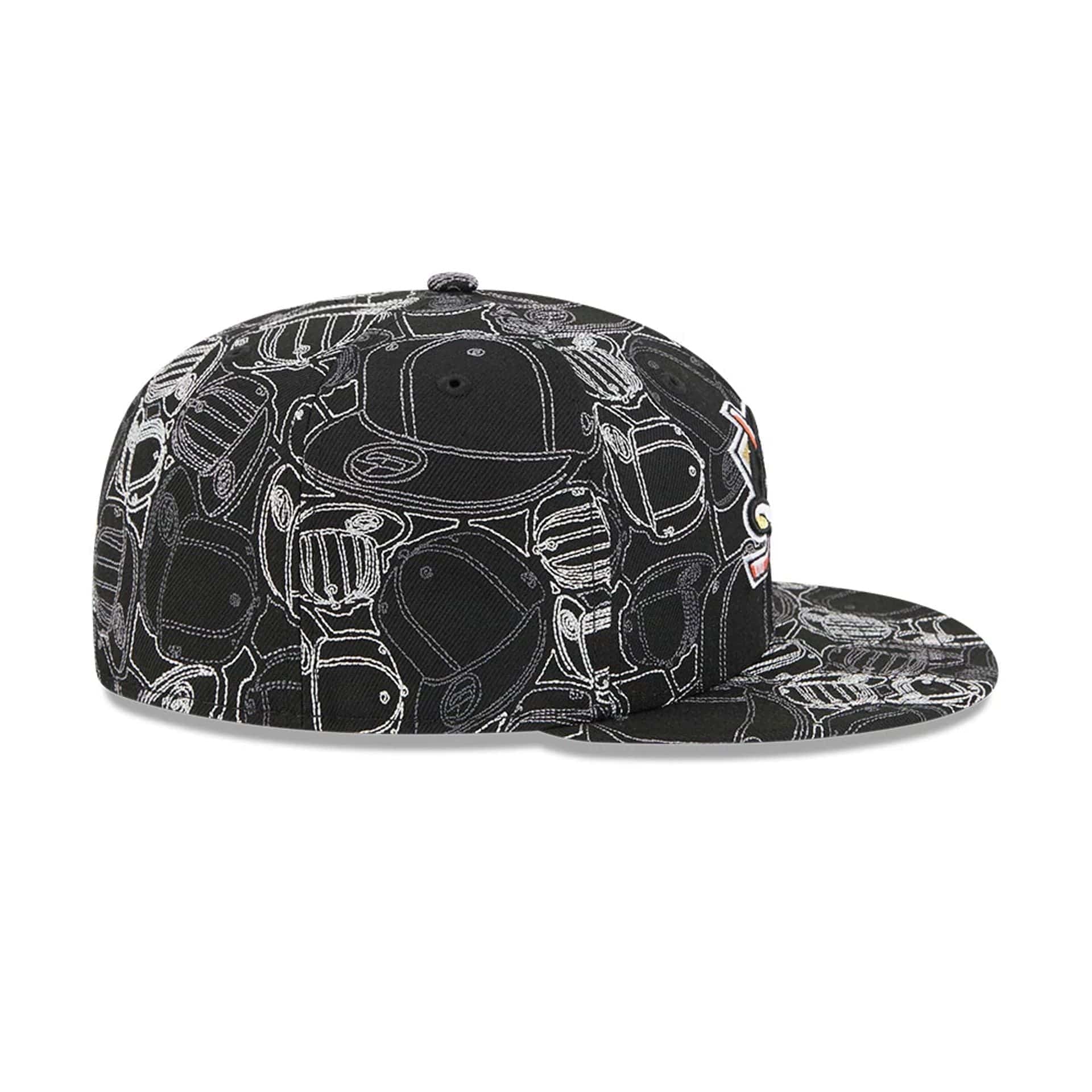 Anaheim Ducks NHL Cap Scramble Black 59FIFTY Fitted Cap - Image 7