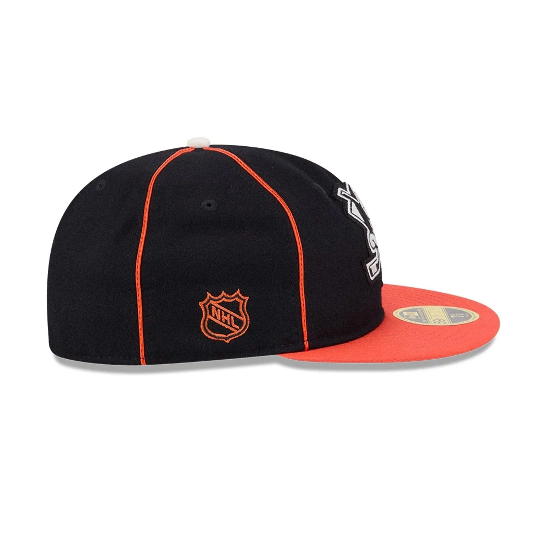 Anaheim Ducks NHL Felt Logo Orange Retro Crown 59FIFTY Fitted Cap - Image 5