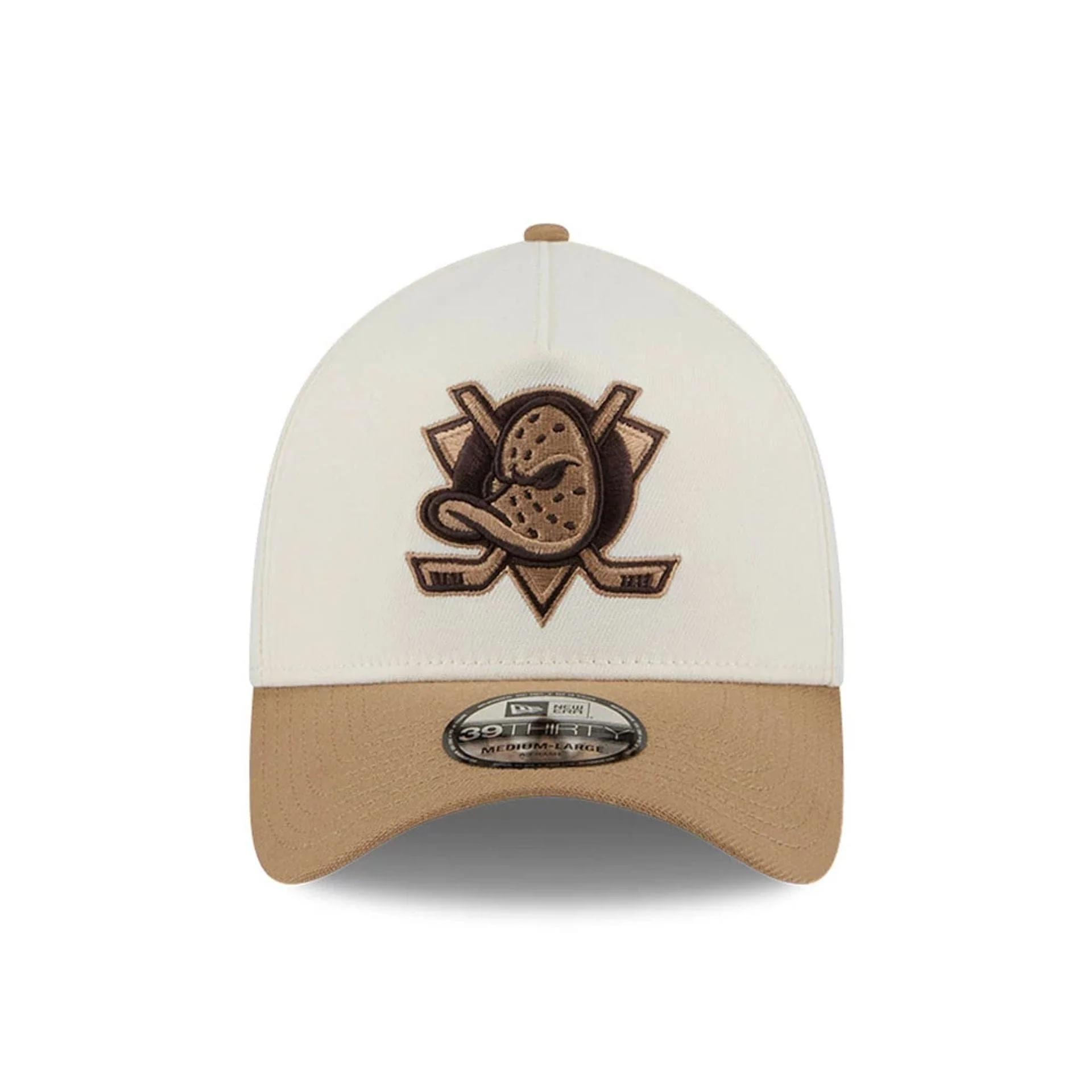 Anaheim Ducks NHL Sandy Bay White 39THIRTY A-Frame Stretch Fit Cap - Image 3