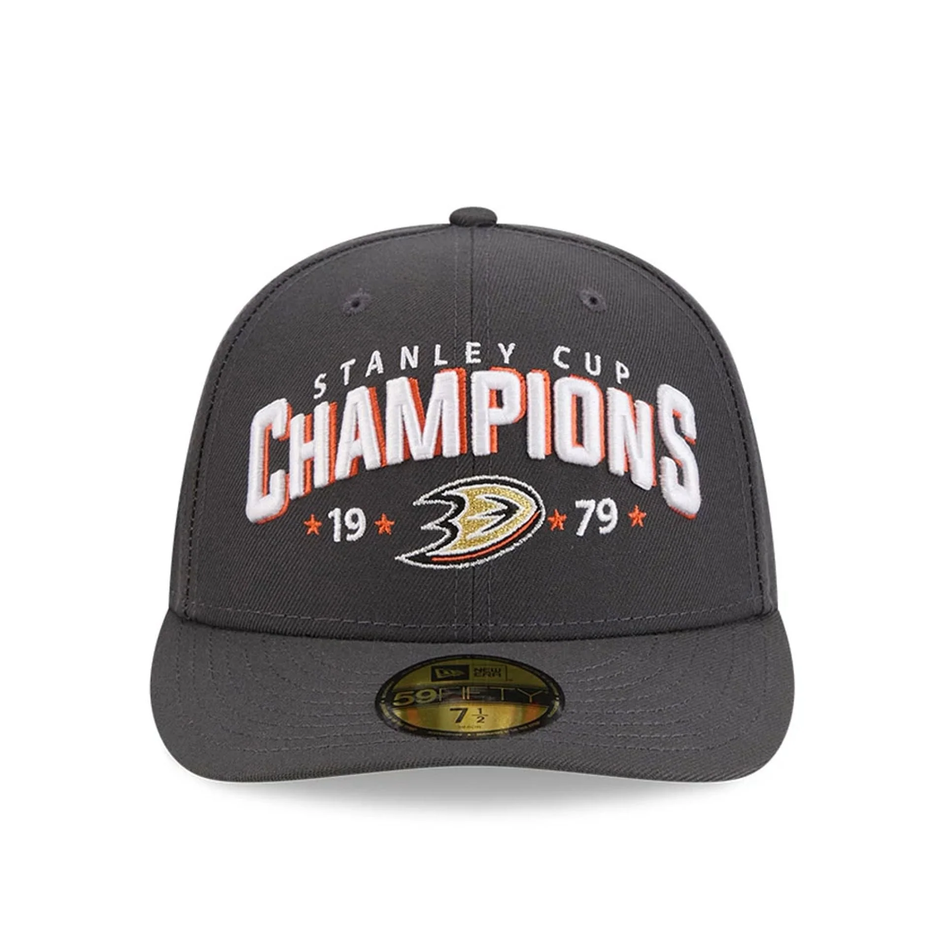 Anaheim Ducks NHL Stanley Cup Champions Dark Grey 59FIFTY Fitted Cap - Image 3