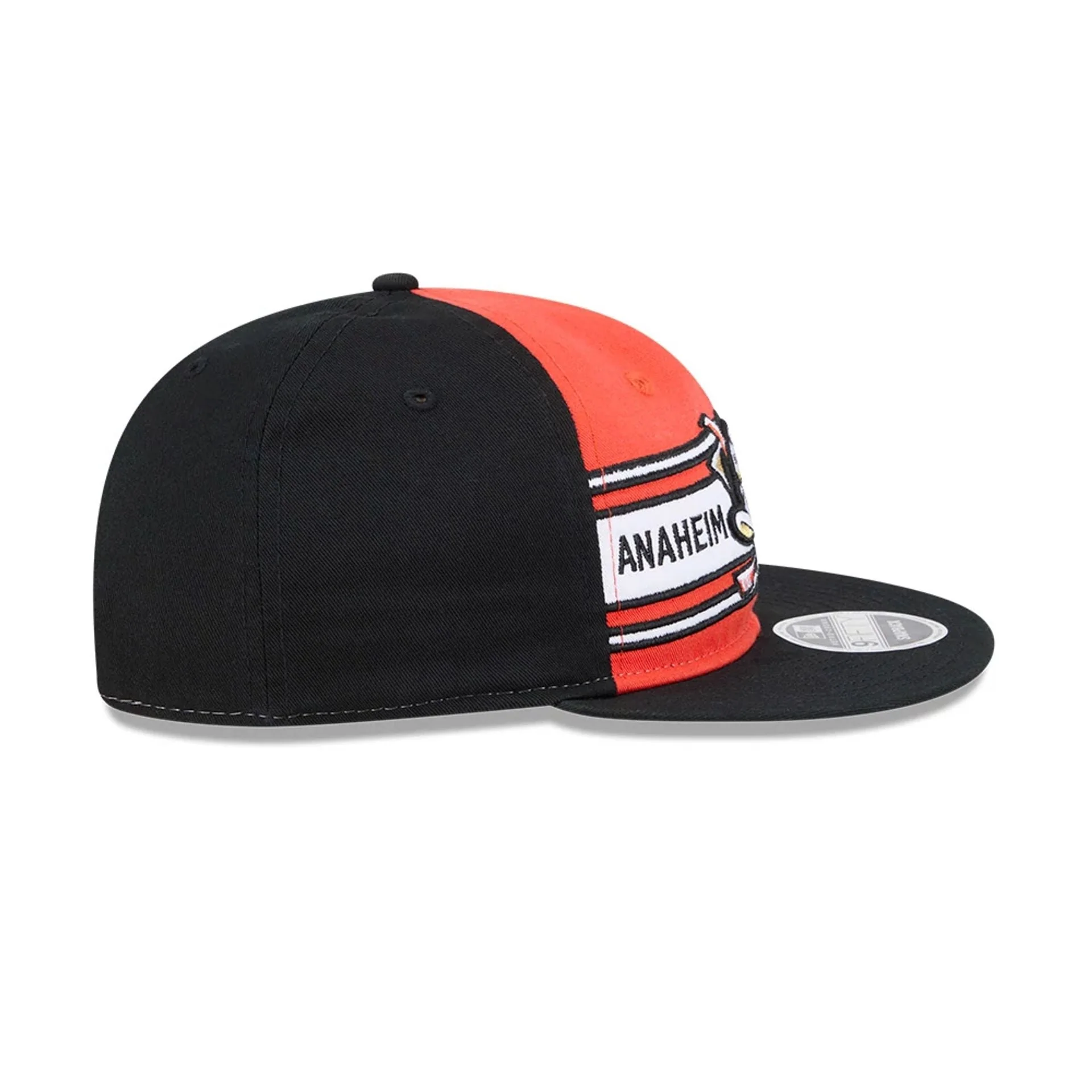 Anaheim Ducks NHL Team Stripes Orange Retro Crown 9FIFTY Adjustable Cap - Image 6