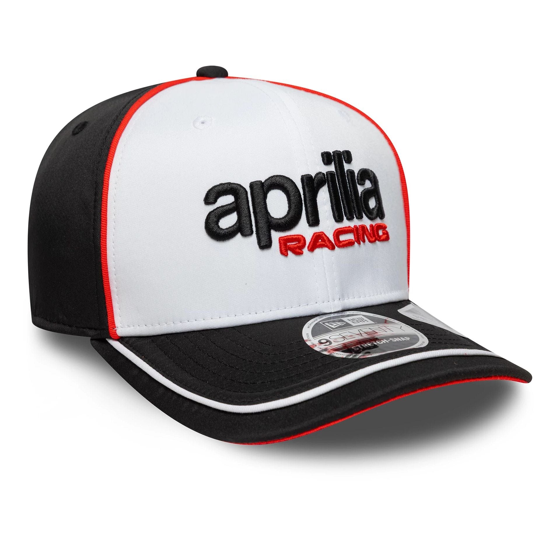 Aprilia Logo White 9SEVENTY Stretch Snap Cap - Image 3