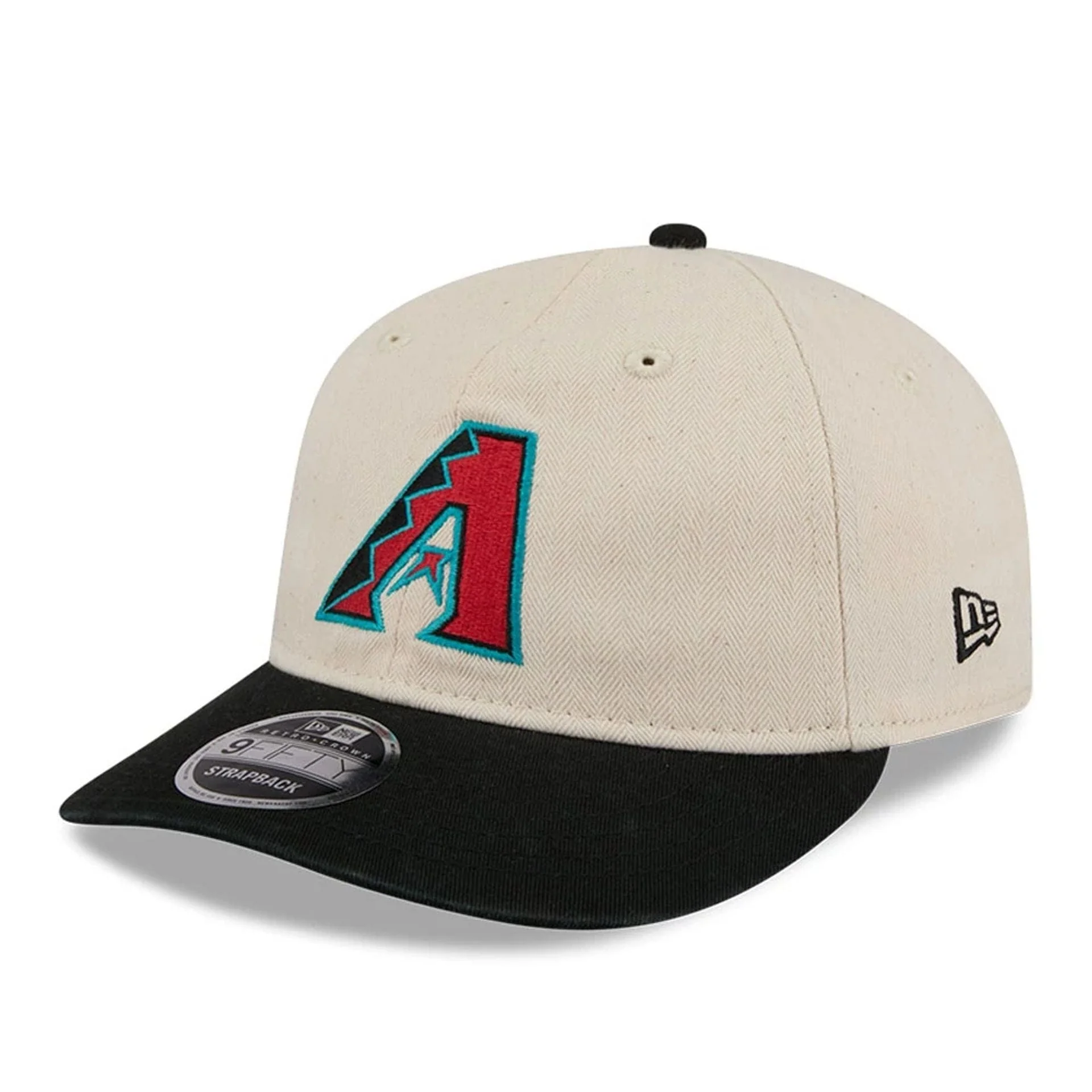 Arizona Diamondbacks MLB Americana Herringbone White Retro Crown 9FIFTY Adjustable Cap - Image 5