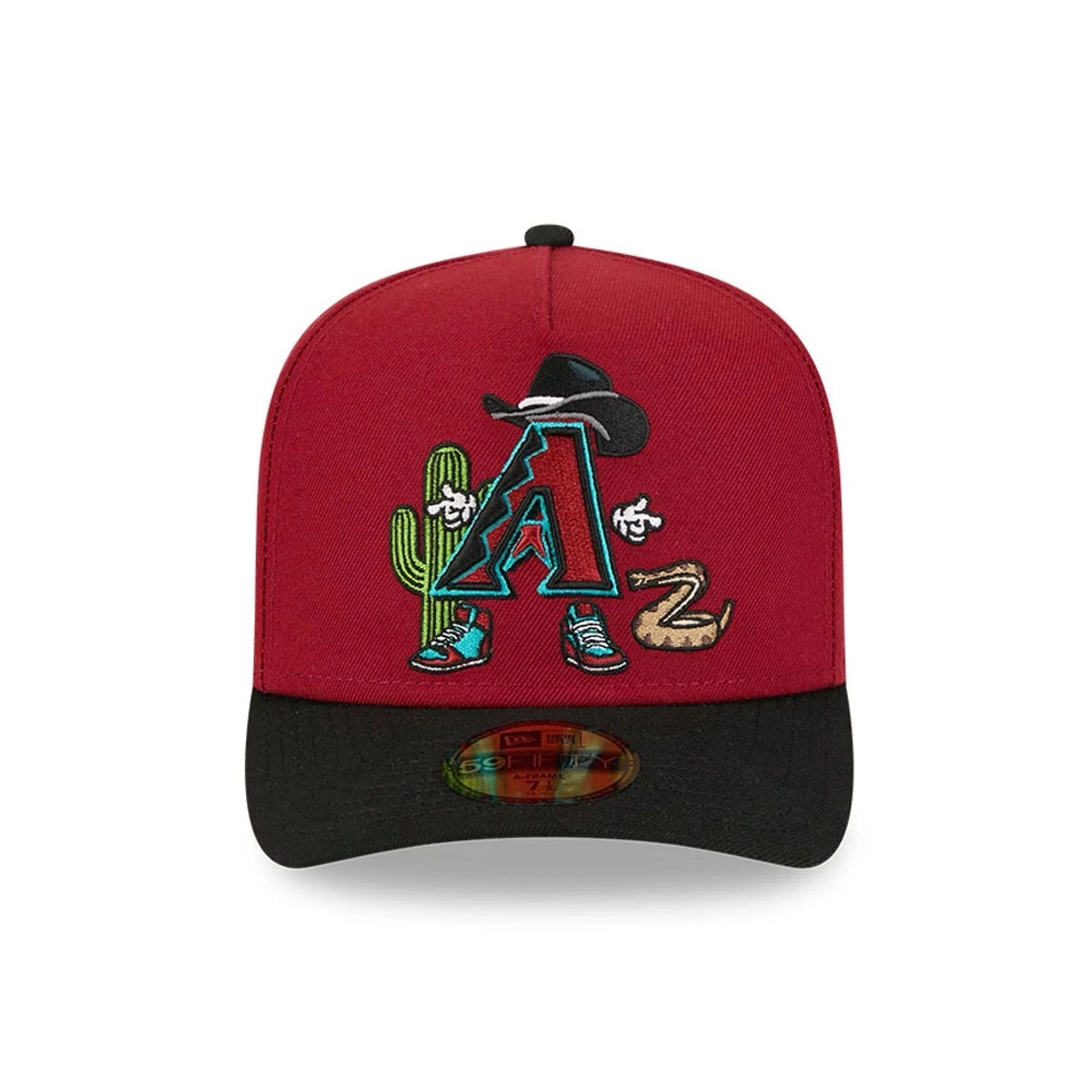 Arizona Diamondbacks MLB Cartoon Dark Red 59FIFTY A-Frame Fitted Cap - Image 3