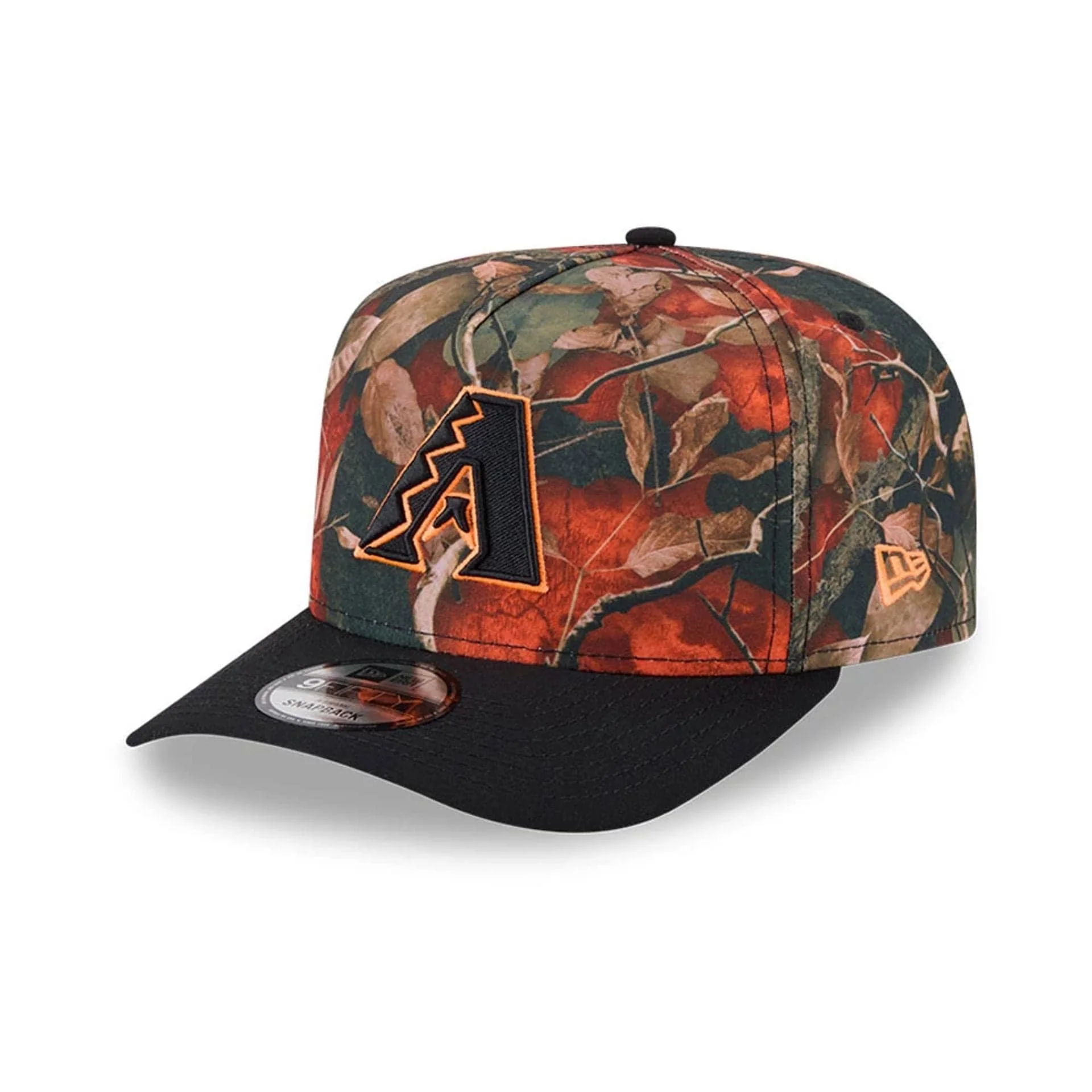 Arizona Diamondbacks MLB Leaves Bright Orange 9FIFTY A-Frame Snapback Cap - Image 4