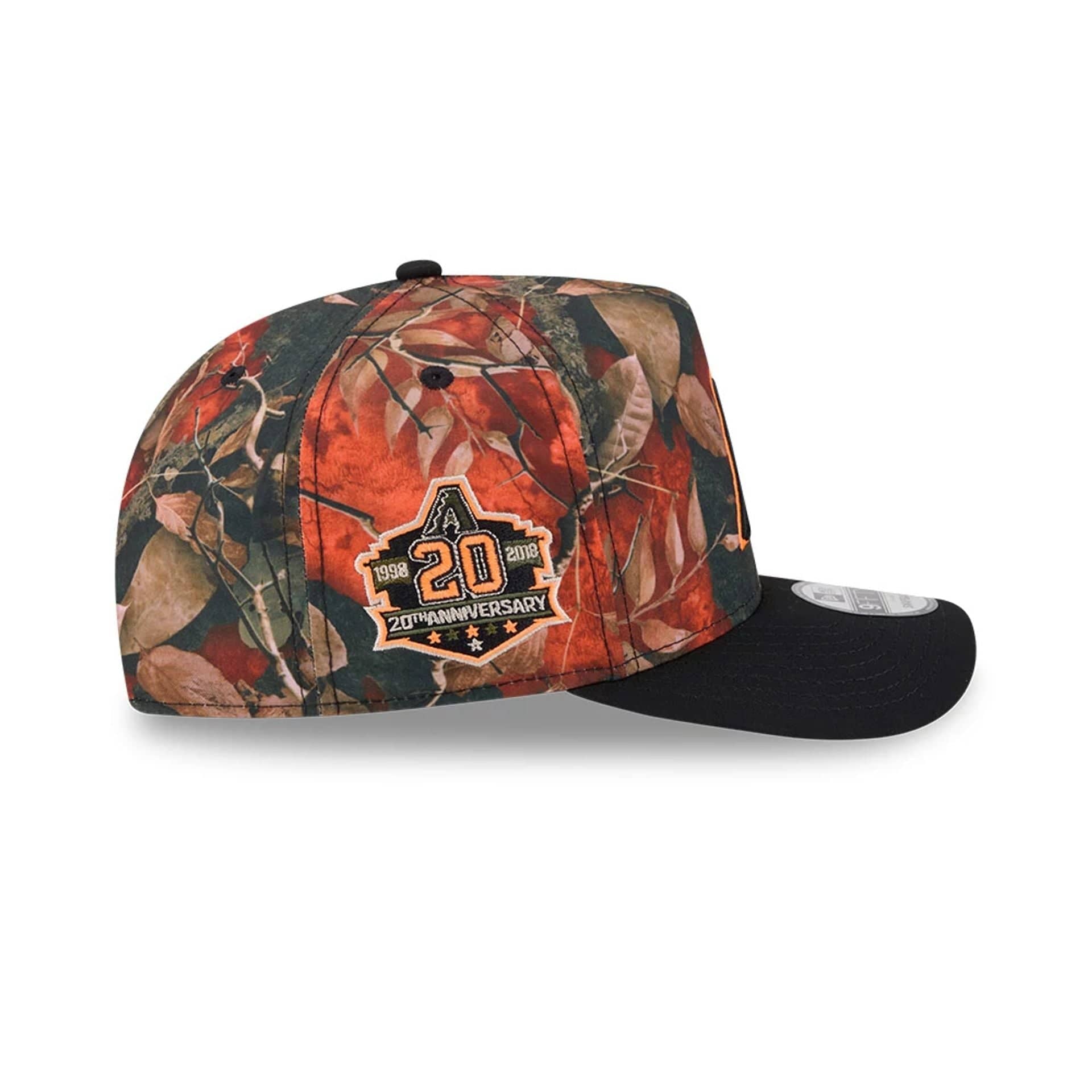 Arizona Diamondbacks MLB Leaves Bright Orange 9FIFTY A-Frame Snapback Cap - Image 5
