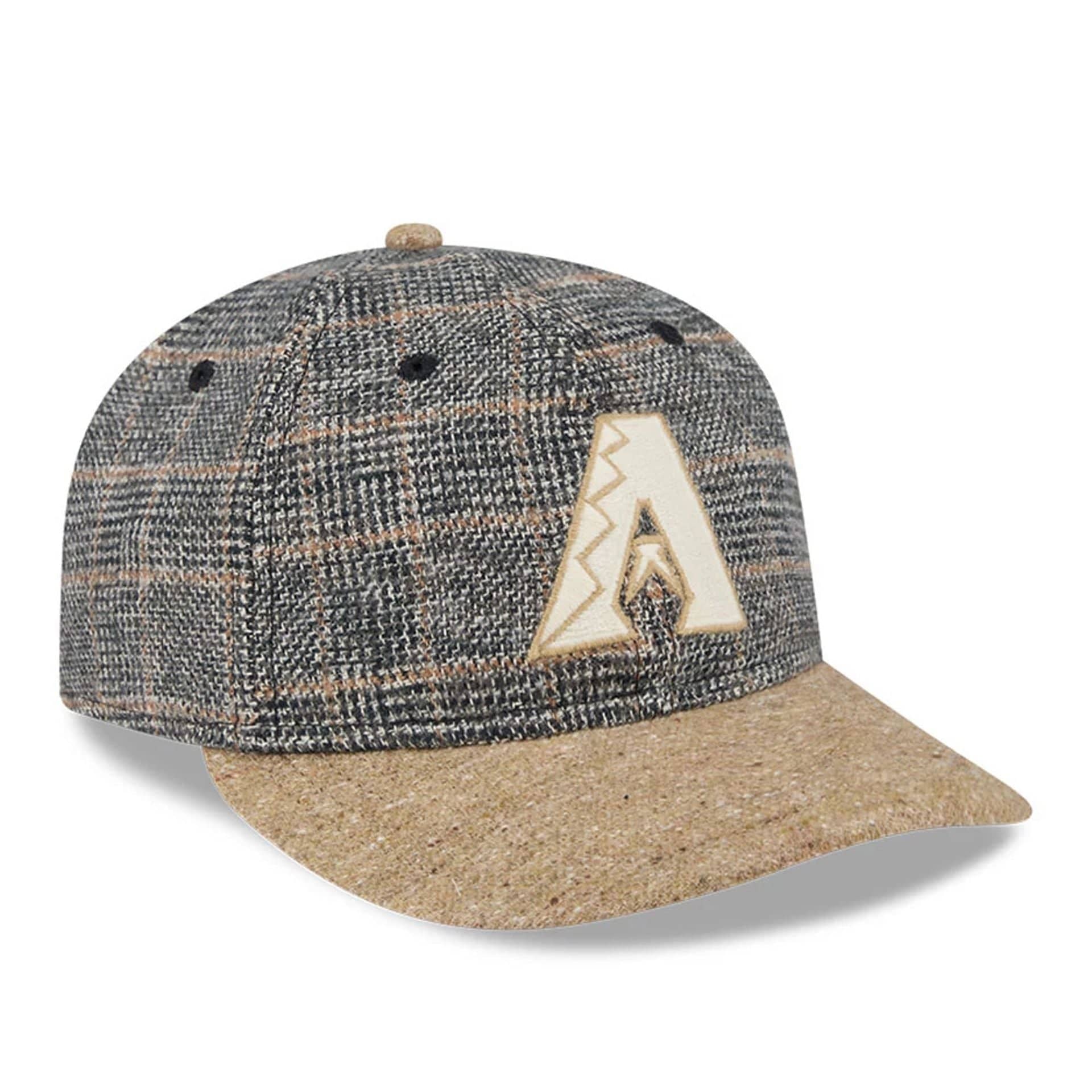 Arizona Diamondbacks MLB Vintage Tweed Open Blue Retro Crown 59FIFTY Fitted Cap - Image 3