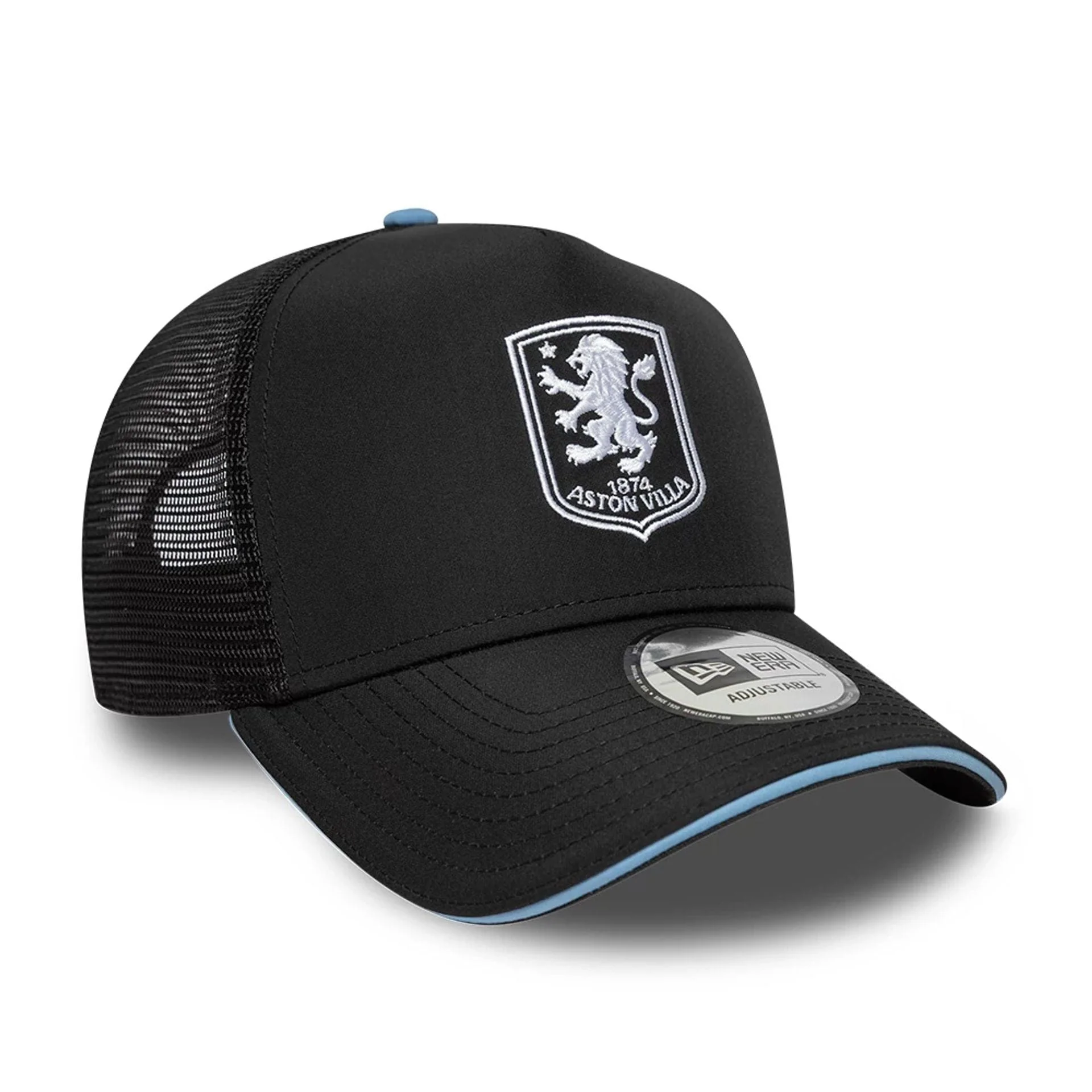 Aston Villa FC Away Kit Black 9FORTY A-Frame Trucker Cap - Image 3