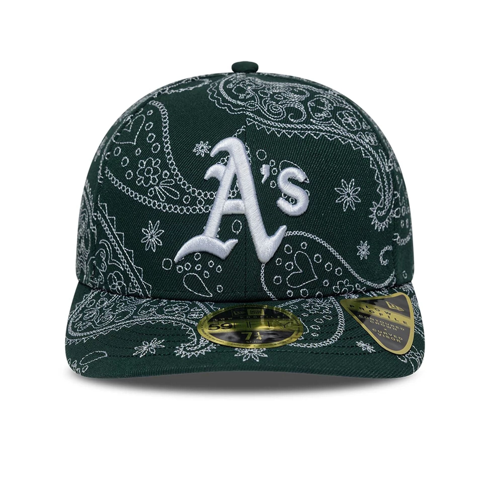 Athletics MLB All Over Paisley Dark Green Low Profile 59FIFTY Fitted Cap - Image 2