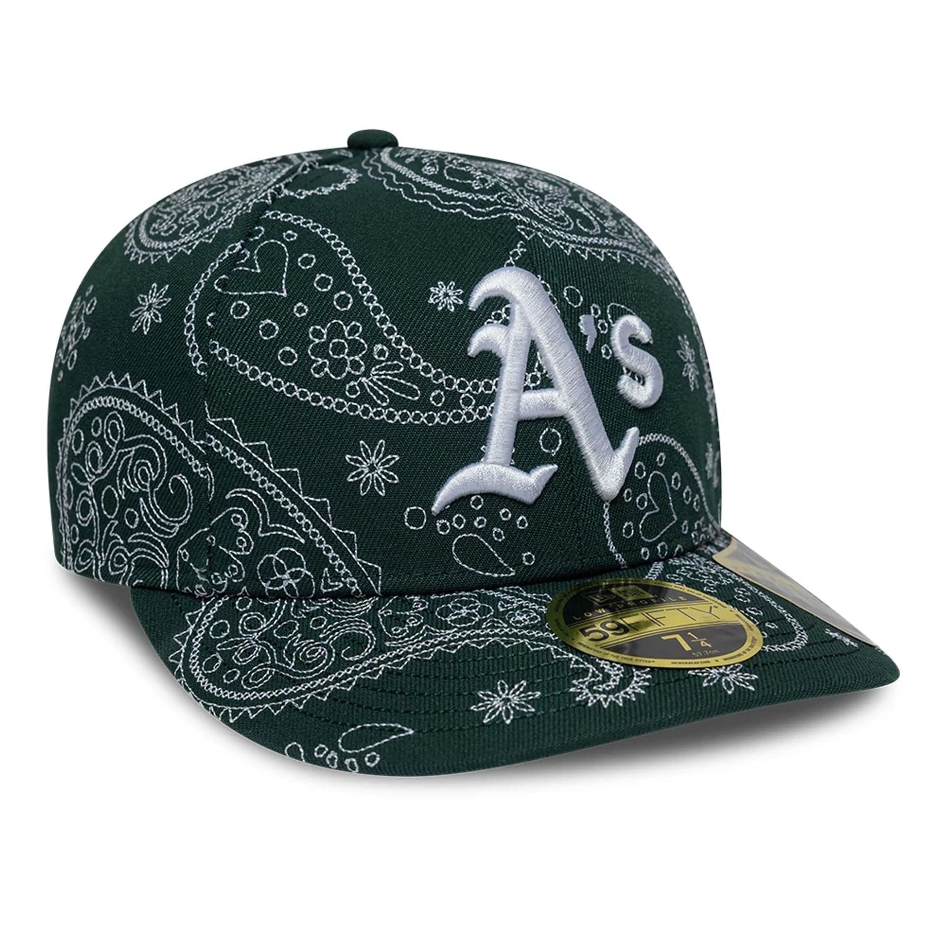 Athletics MLB All Over Paisley Dark Green Low Profile 59FIFTY Fitted Cap - Image 3