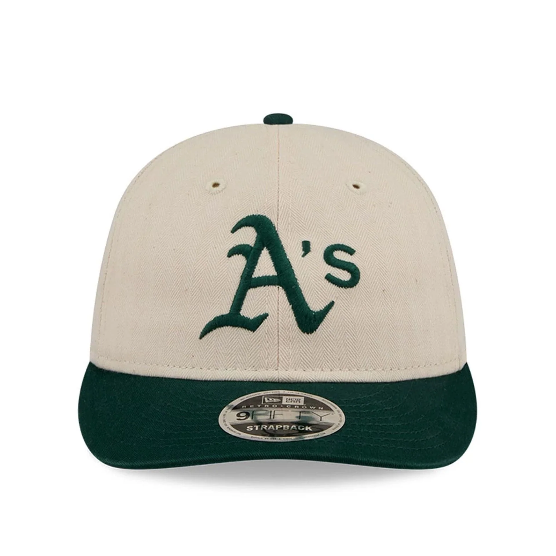 Athletics MLB Americana Herringbone White Retro Crown 9FIFTY Adjustable Cap - Image 3