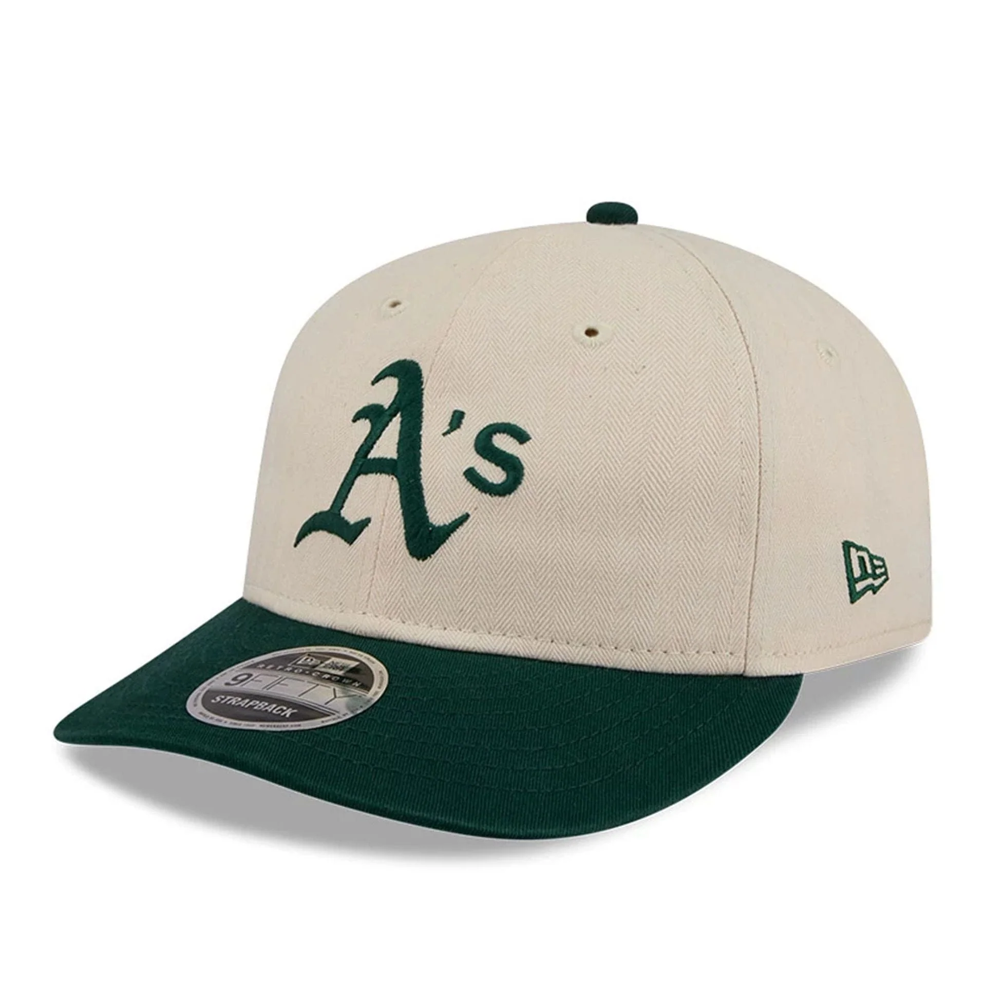 Athletics MLB Americana Herringbone White Retro Crown 9FIFTY Adjustable Cap - Image 4