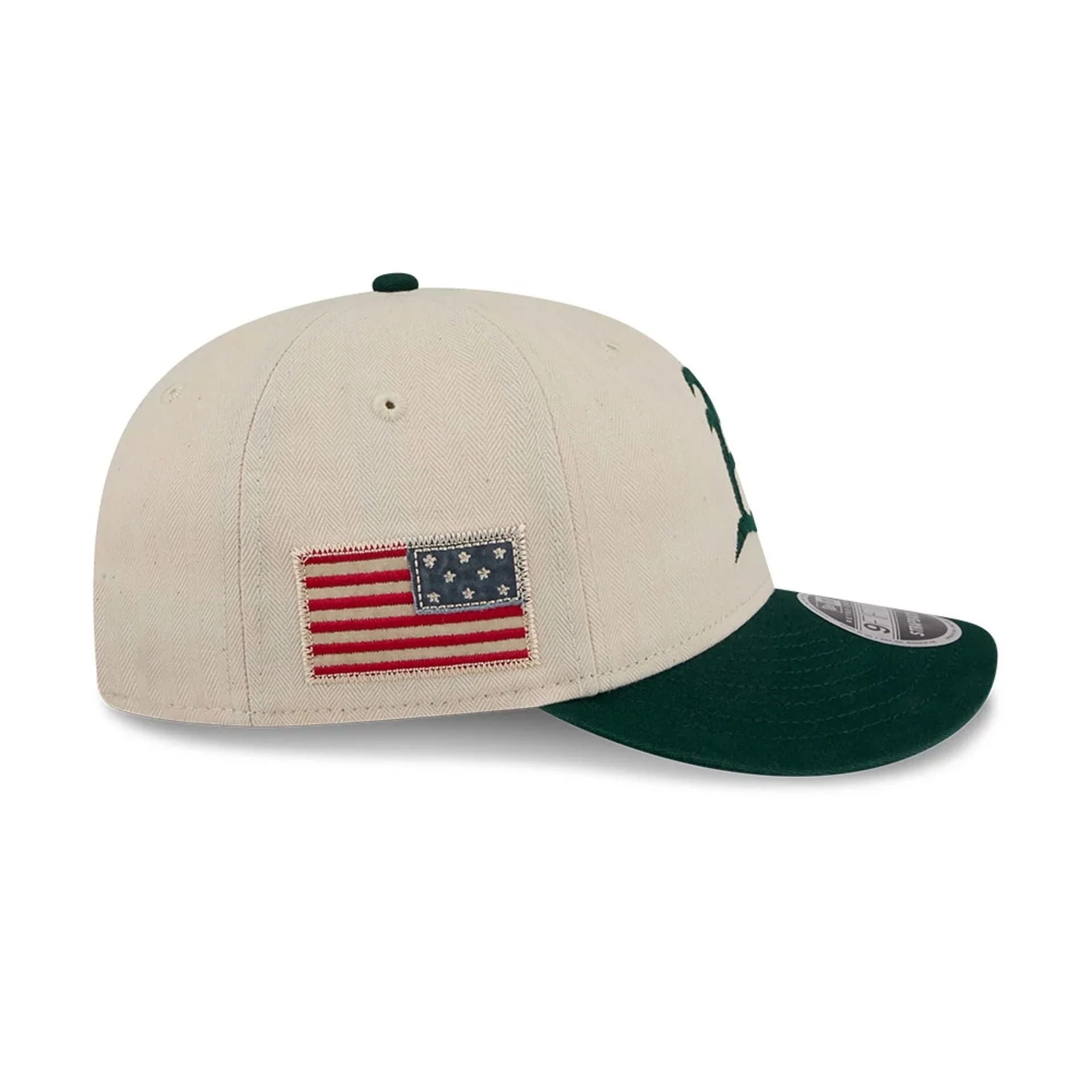 Athletics MLB Americana Herringbone White Retro Crown 9FIFTY Adjustable Cap - Image 5