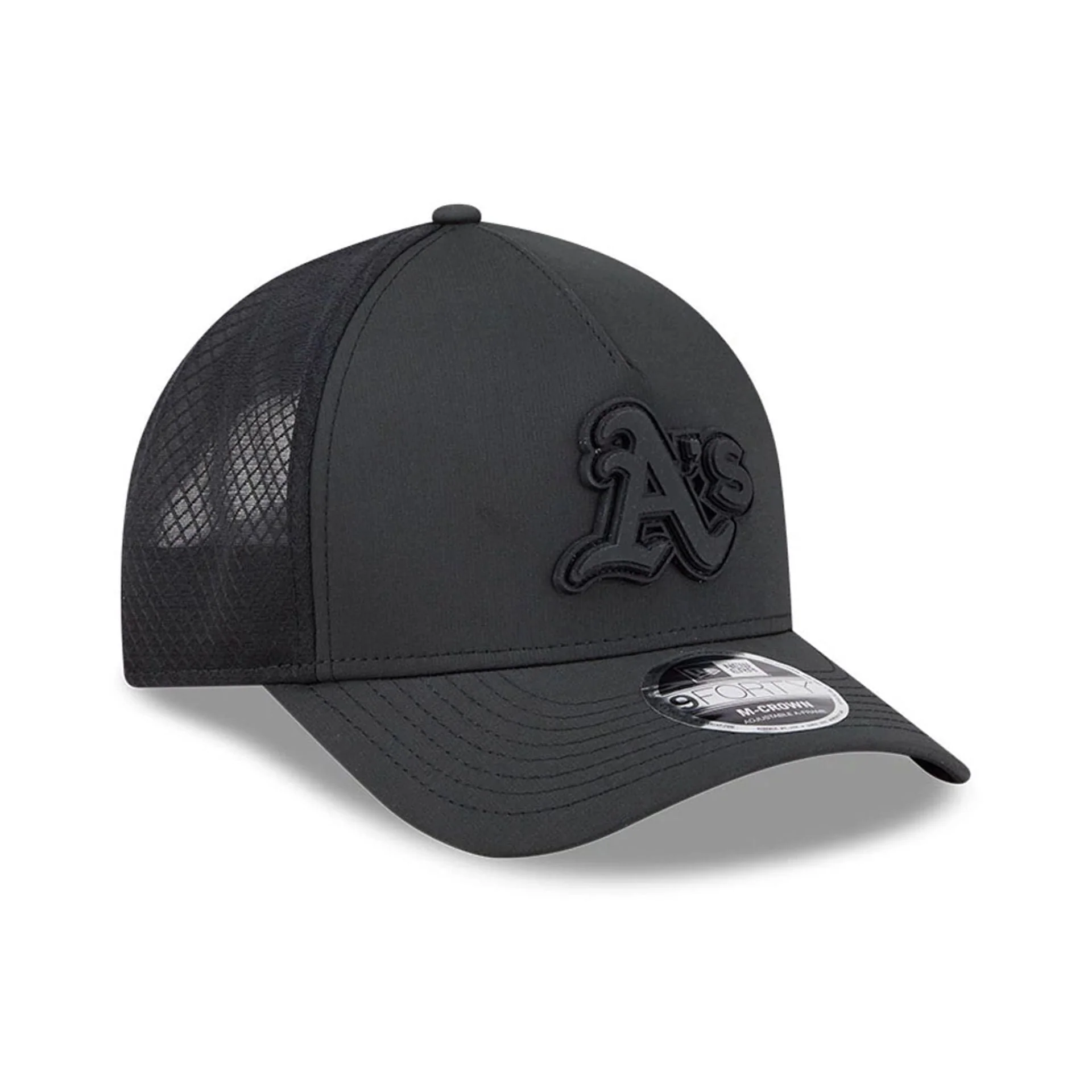 Athletics MLB Badged Black 9FORTY M-Crown A-Frame Trucker Adjustable Cap - Image 4