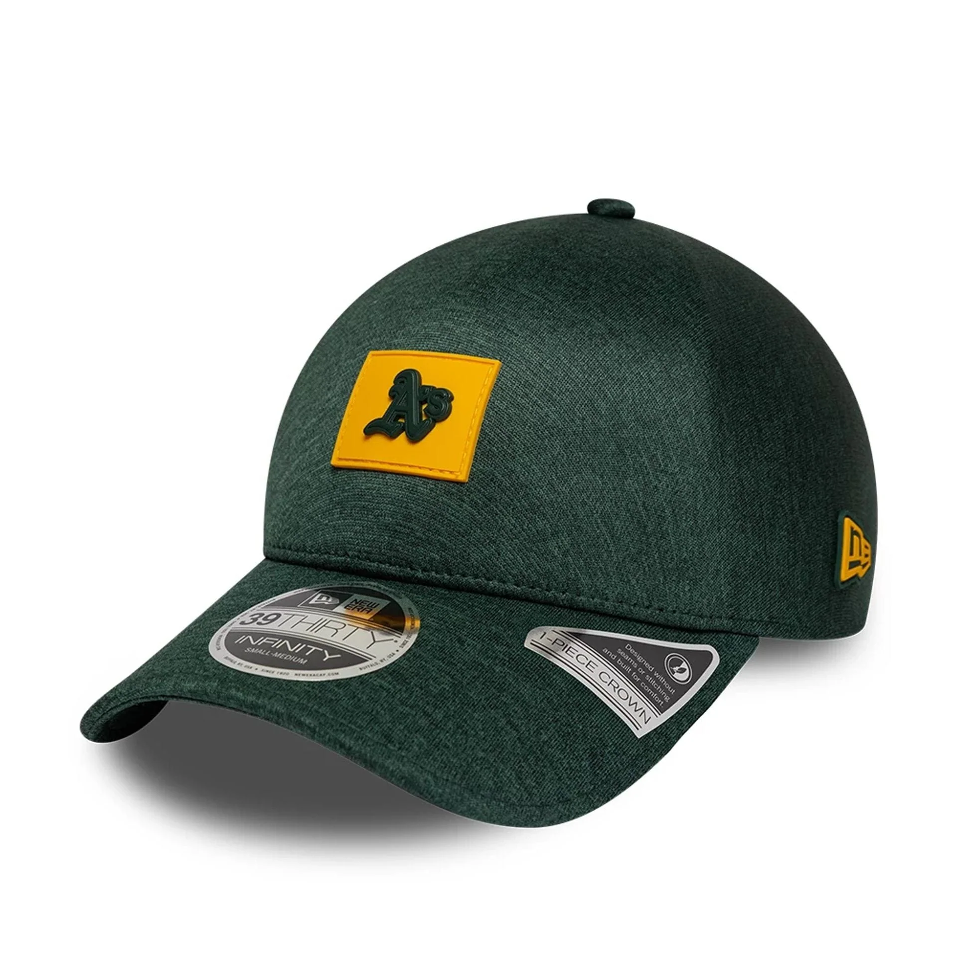 Athletics MLB Clubhouse Dark Green 39THIRTY Infinity Stretch Fit Cap - Image 3