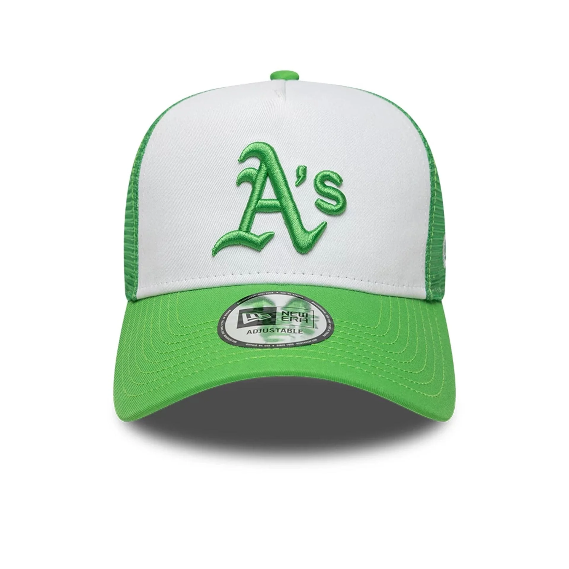 Athletics MLB League Essential Open Green 9FORTY A-Frame Trucker Adjustable Cap - Image 2