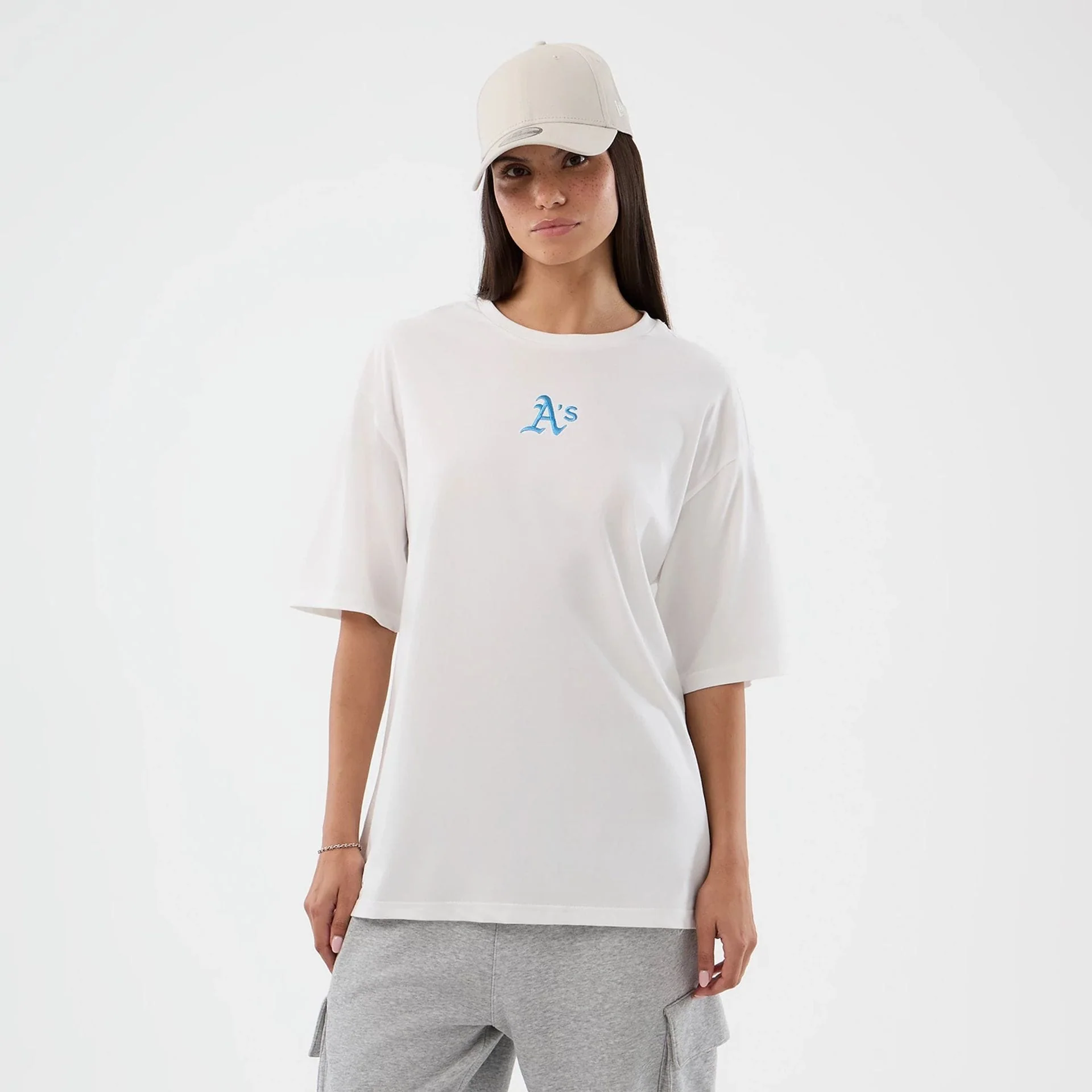 Athletics MLB League Essential White Oversized T-Shirt - Image 4