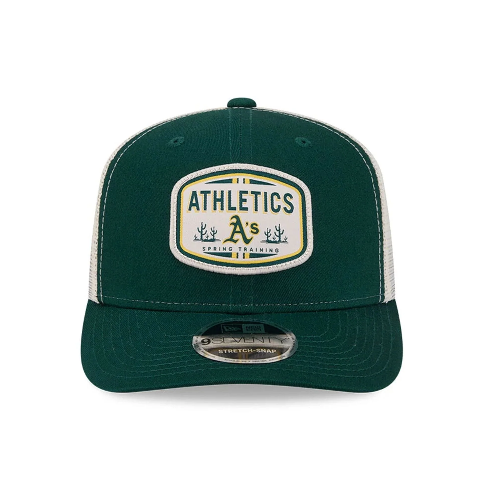 Athletics MLB Patch Dark Green 9SEVENTY Stretch Snap Adjustable Cap - Image 3