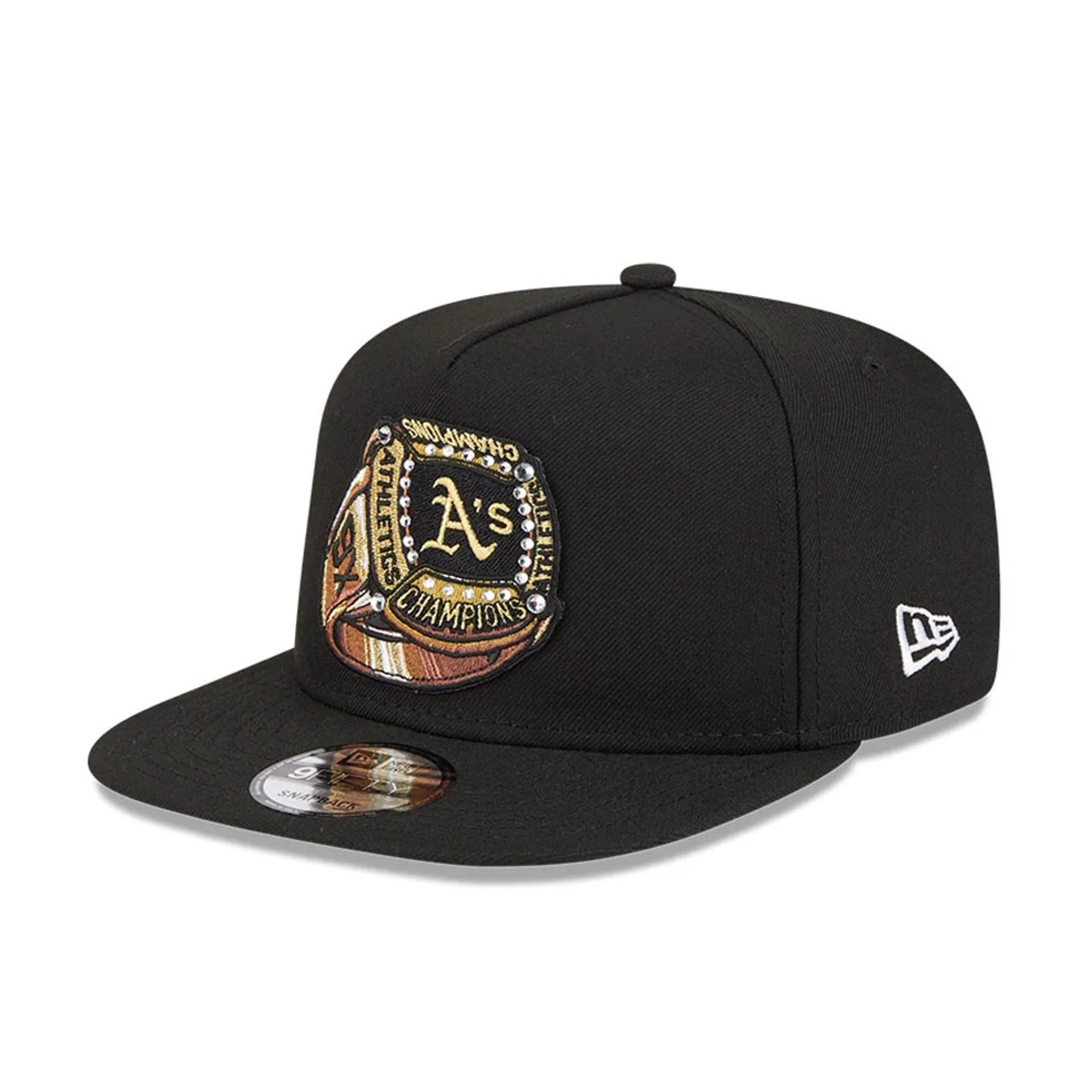 Athletics MLB Ring Black 9FIFTY A-Frame Snapback Adjustable Cap - Image 4