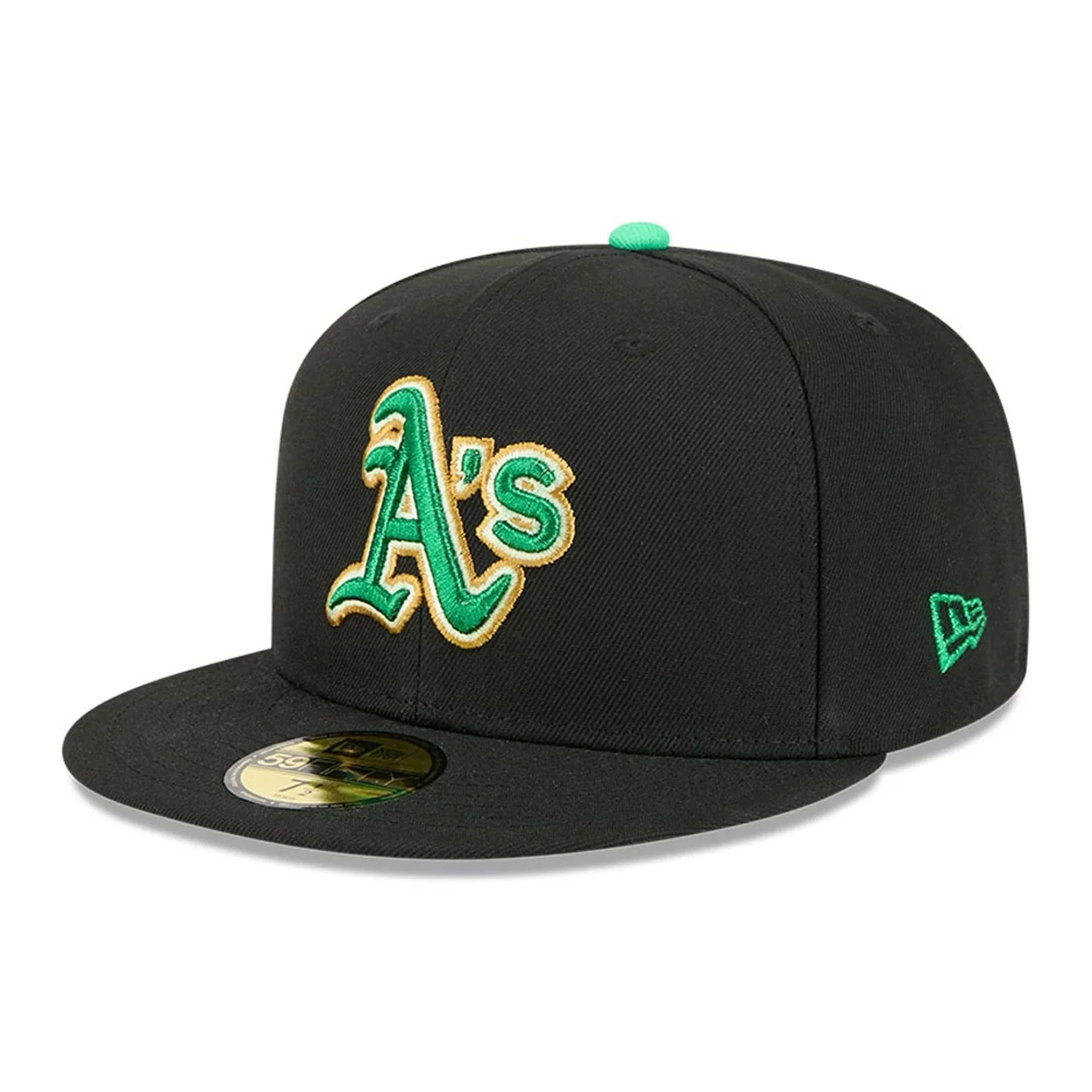 Athletics MLB Saint Patrick's Day Black 59FIFTY Fitted Cap - Image 3