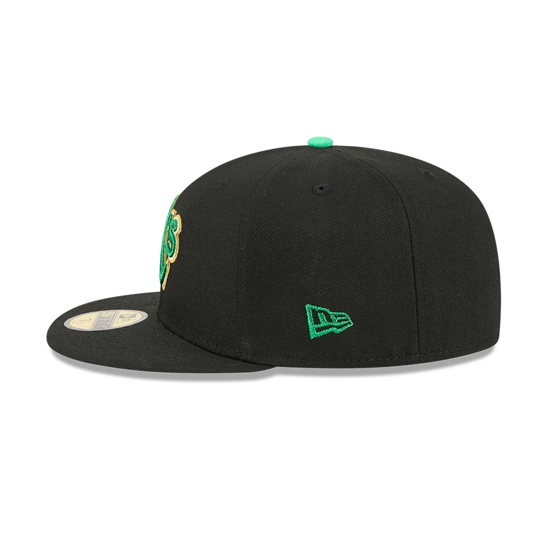 Athletics MLB Saint Patrick's Day Black 59FIFTY Fitted Cap - Image 5