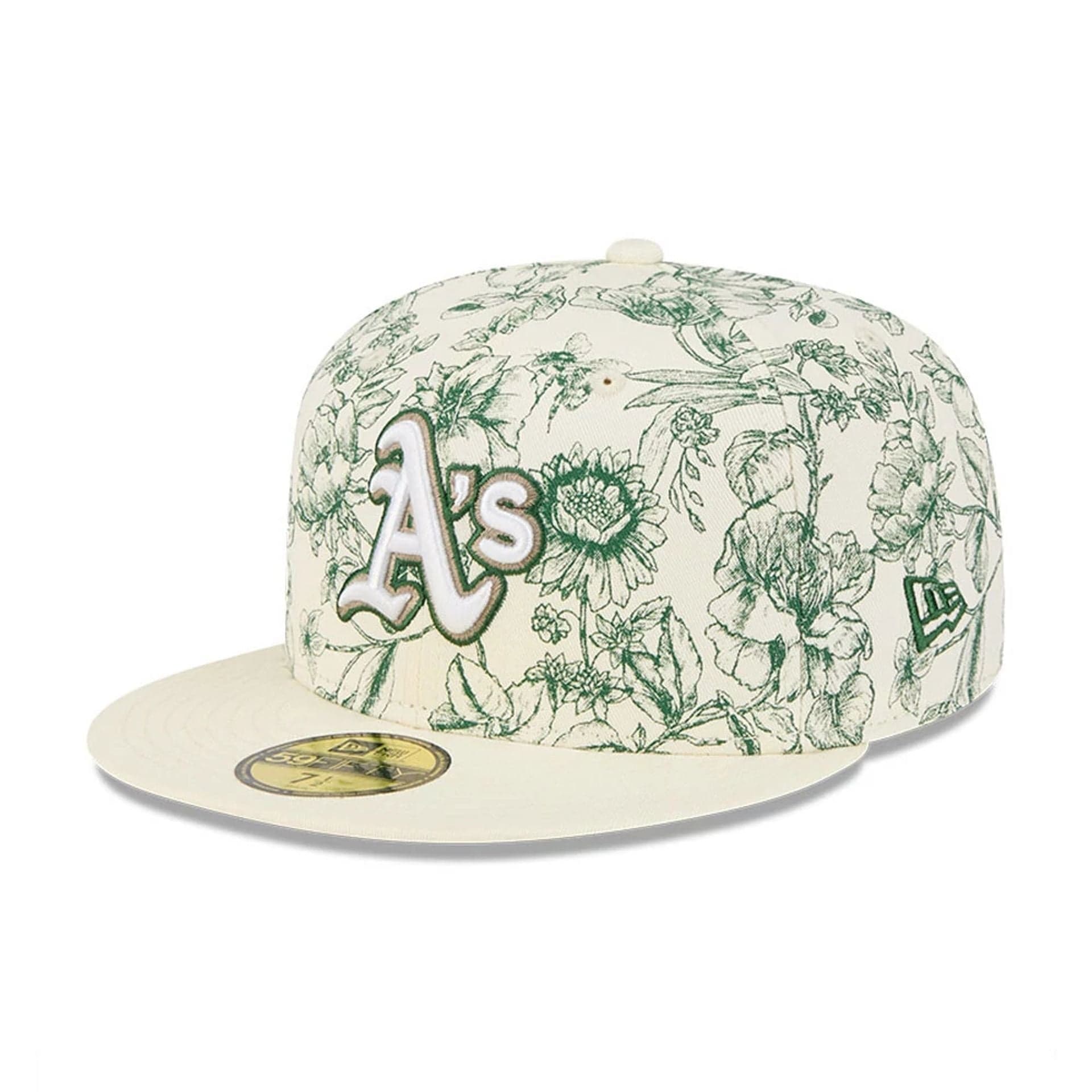 Athletics MLB Spring Floral White 59FIFTY Fitted Cap - Image 3