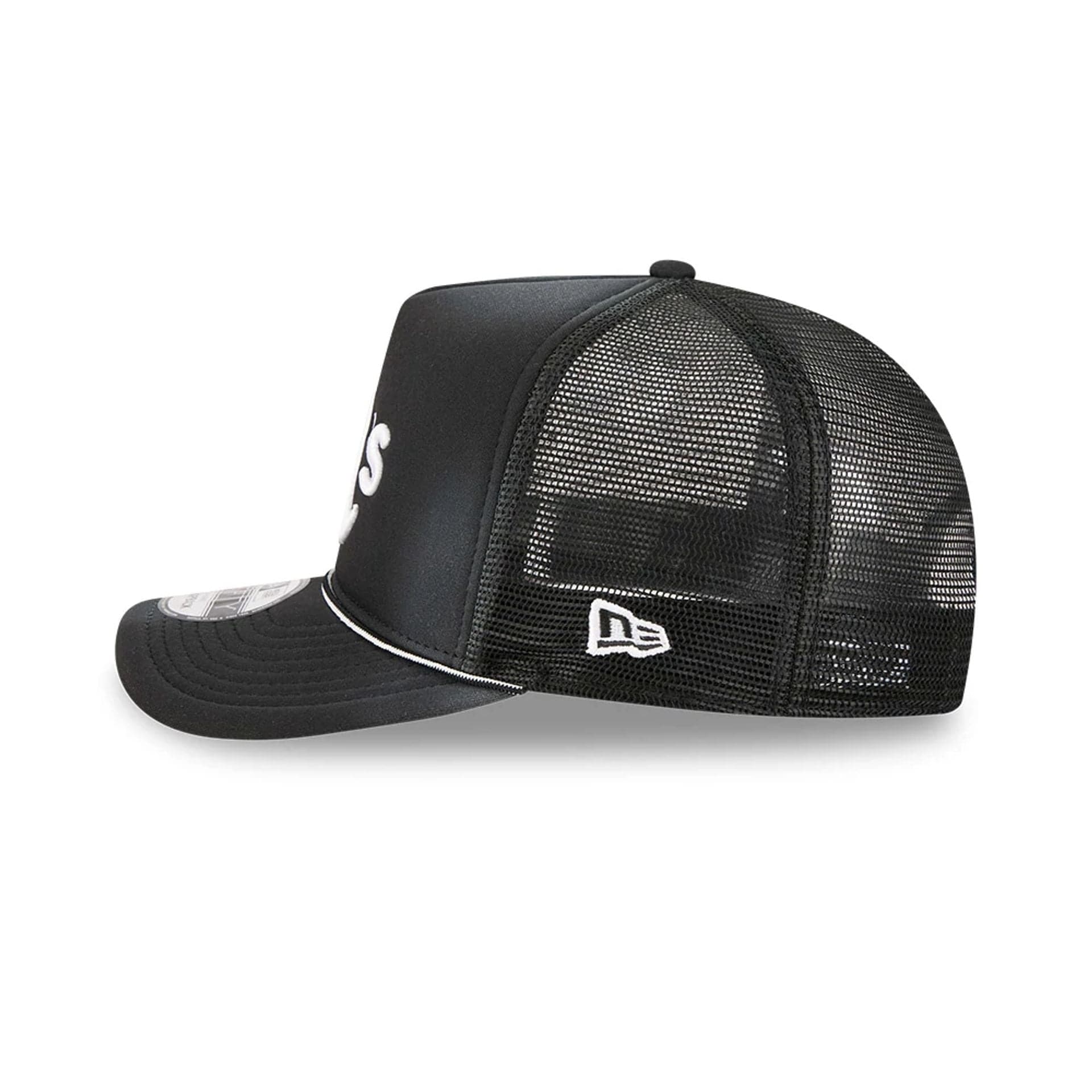 Athletics MLB Washed Black 9FIFTY A-Frame Trucker Adjustable Cap - Image 5