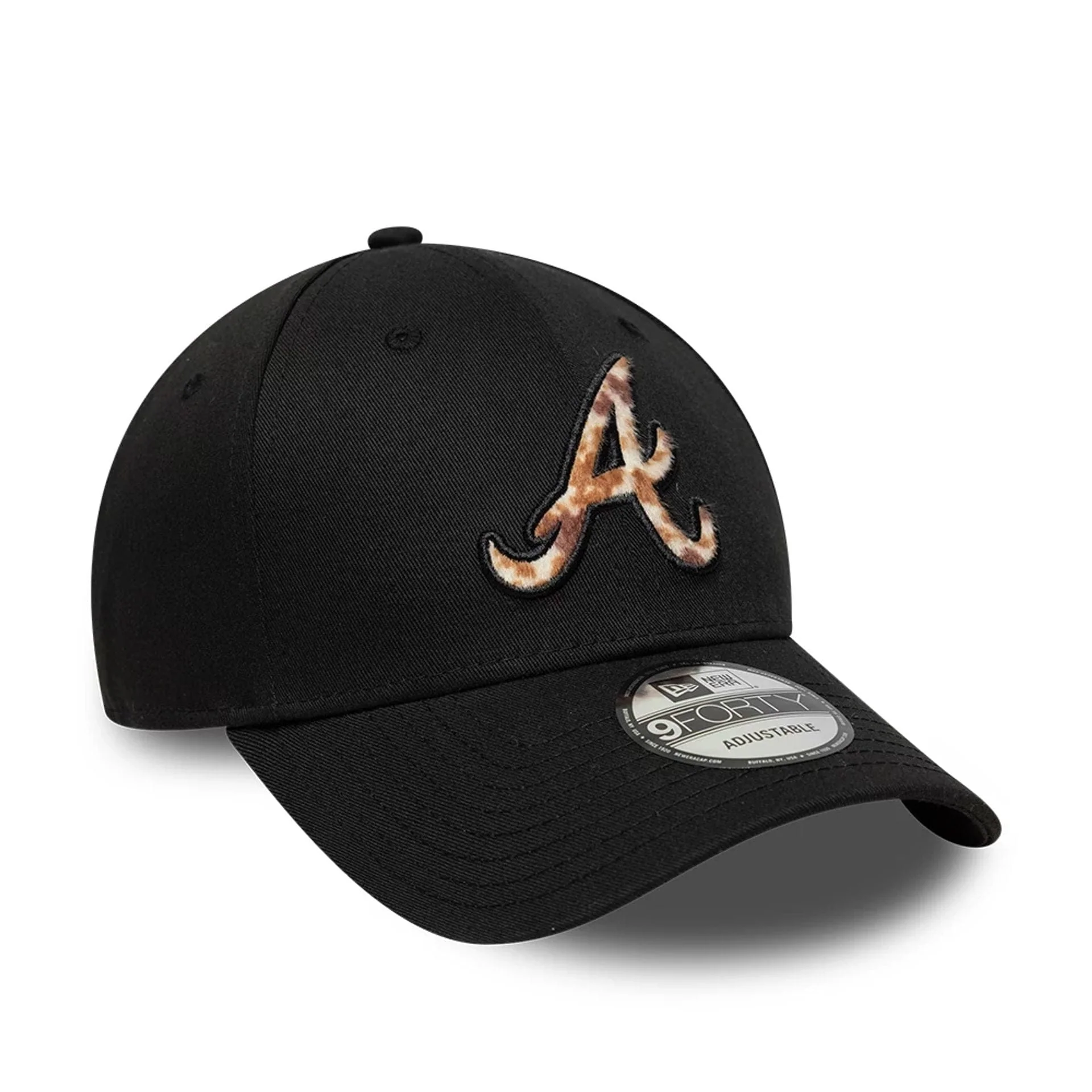 Atlanta Braves Animal Print Black 9FORTY Adjustable Cap - Image 3