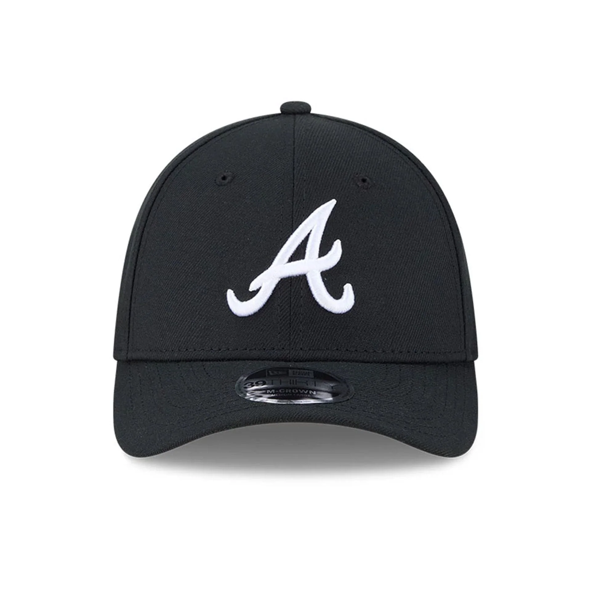 Atlanta Braves MLB Black 39THIRTY M-Crown Stretch Fit Cap - Image 3
