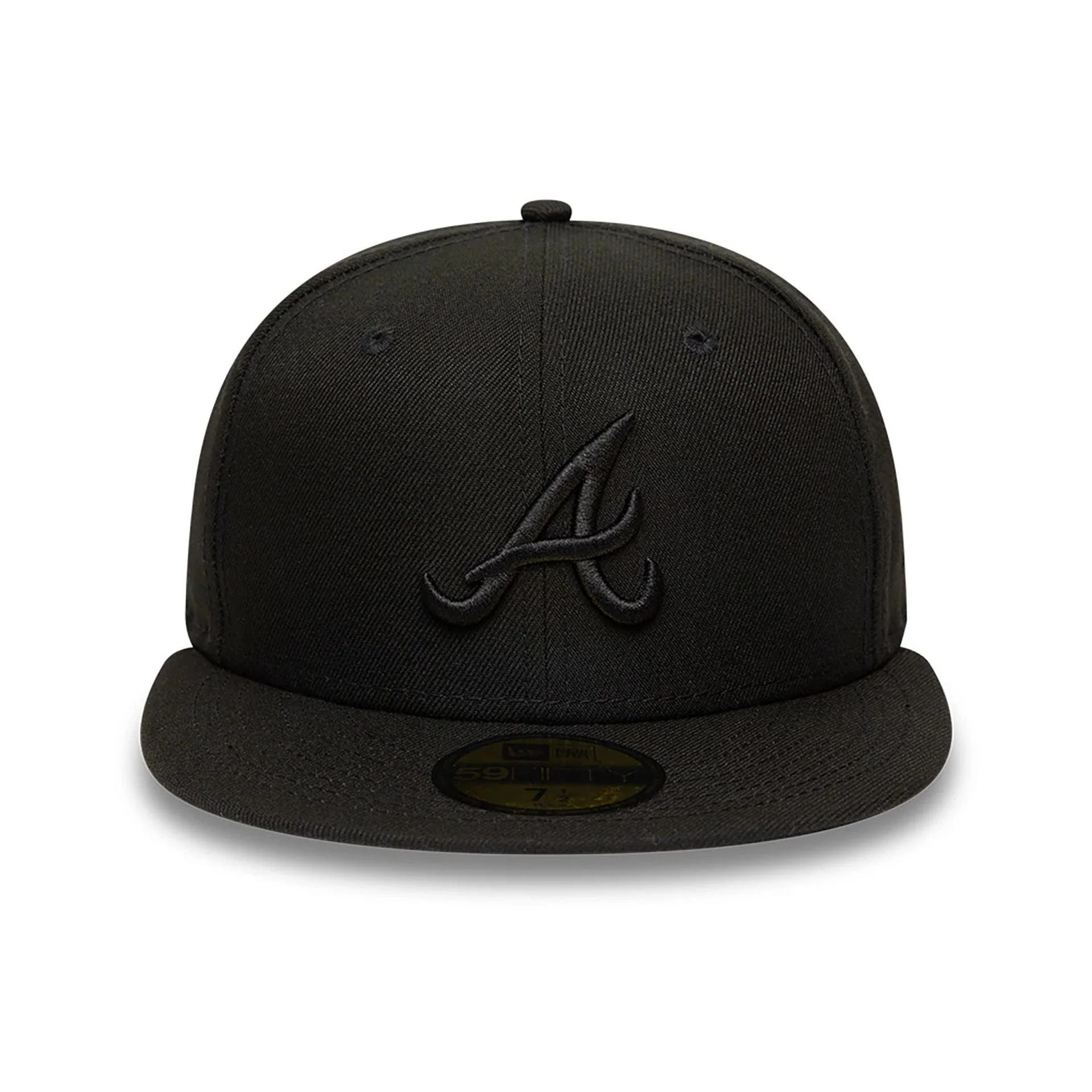 Atlanta Braves MLB Black on Black 59FIFTY Fitted Cap - Image 6