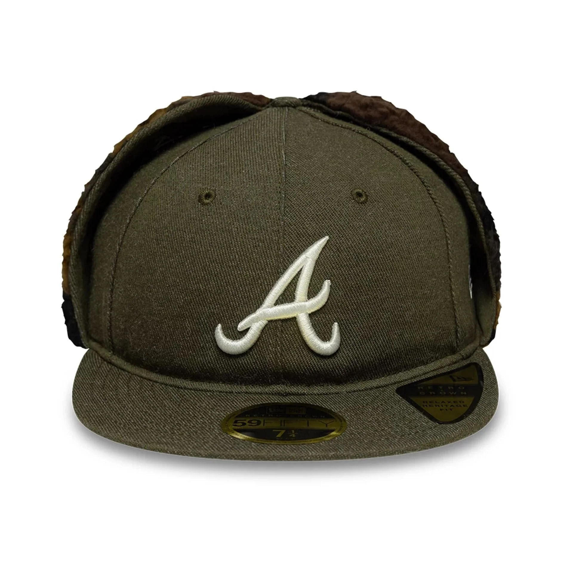 Atlanta Braves MLB Camo Open Green Retro Crown 59FIFTY Fitted Cap - Image 4