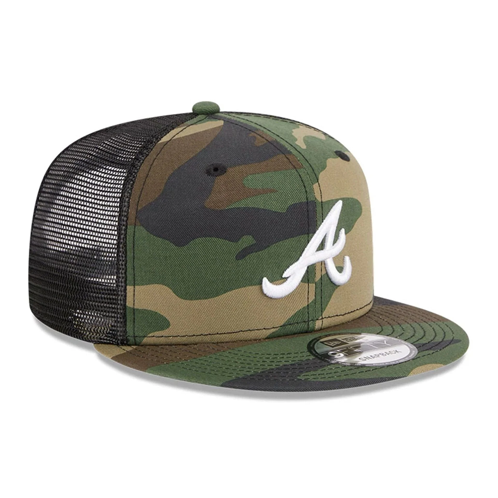 Atlanta Braves MLB Evergreen Camo 9FIFTY Trucker Adjustable Cap - Image 4