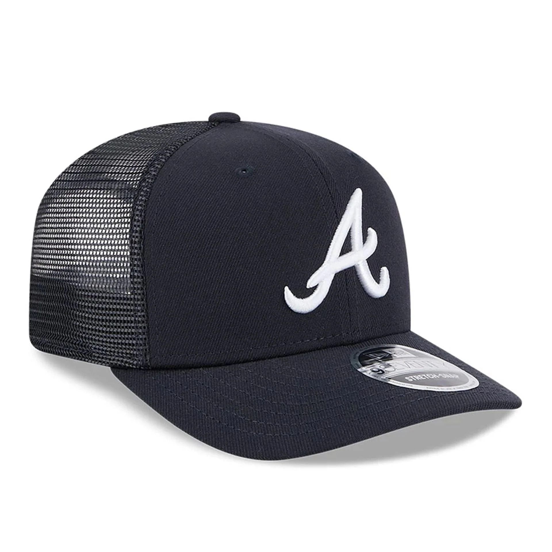 Atlanta Braves MLB Evergreen Navy 9SEVENTY Stretch Snap Adjustable Cap - Image 4