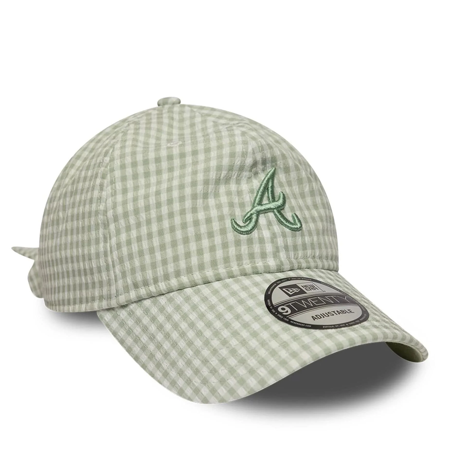 Atlanta Braves MLB Gingham Bowback Pastel Green 9TWENTY Adjustable Cap - Image 4