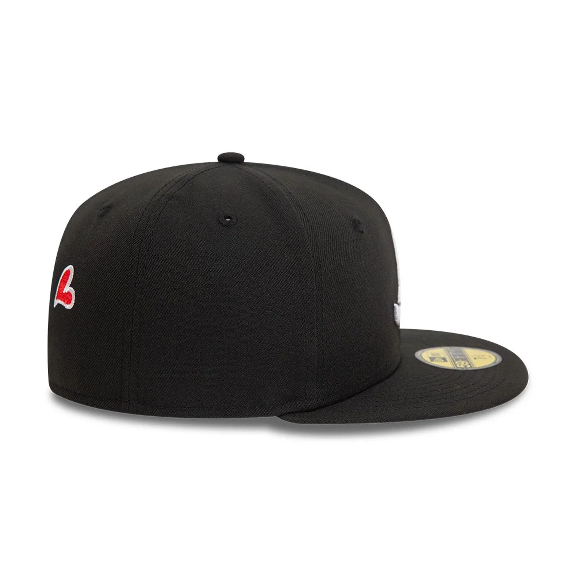 Atlanta Braves MLB Heart Icon Black 59FIFTY Fitted Cap - Image 7