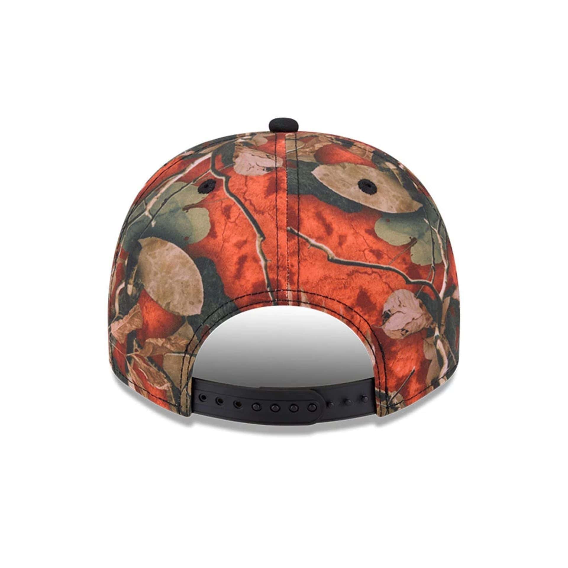 Atlanta Braves MLB Leaves Bright Orange 9FIFTY A-Frame Snapback Cap - Image 7