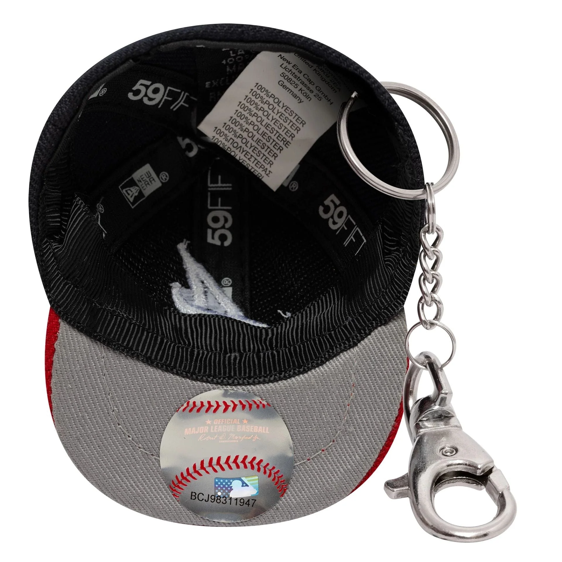 Atlanta Braves MLB Mini Cap Navy Key Chain - Image 5