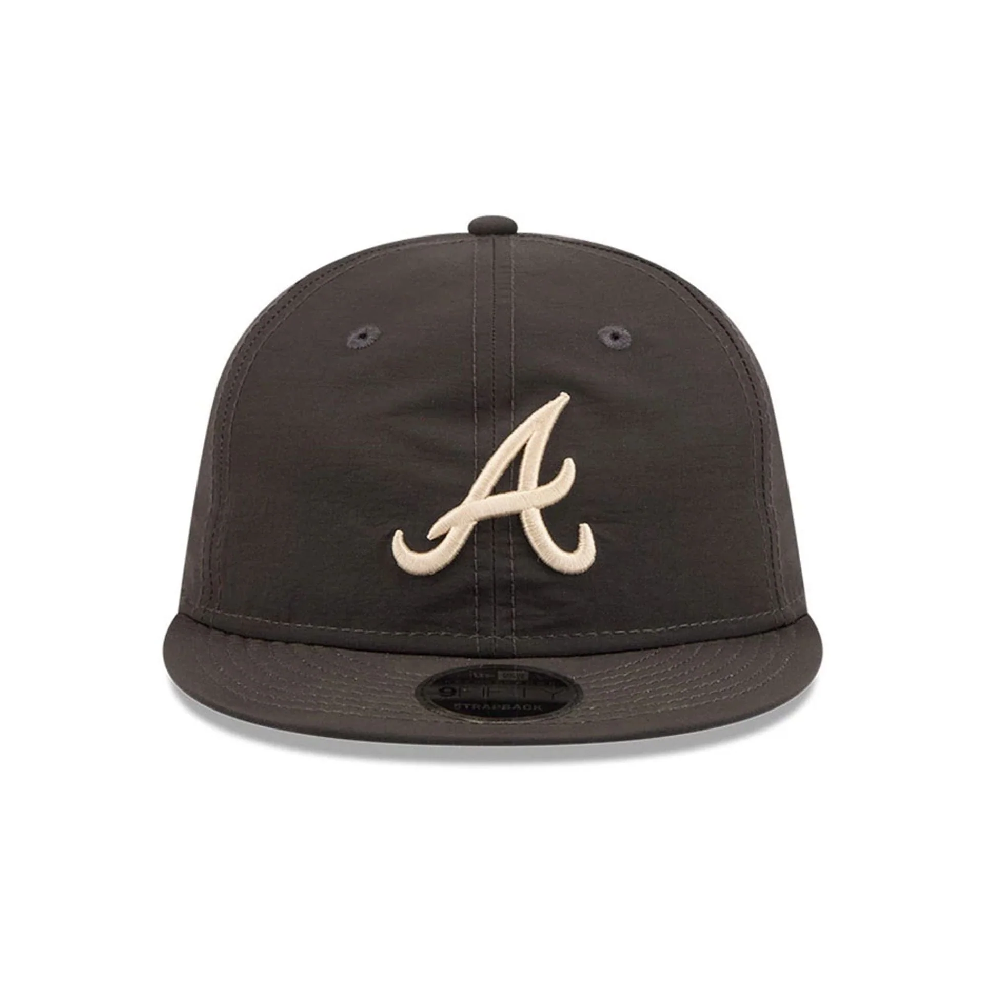Atlanta Braves MLB Nylon Black Retro Crown 9FIFTY Adjustable Cap - Image 3
