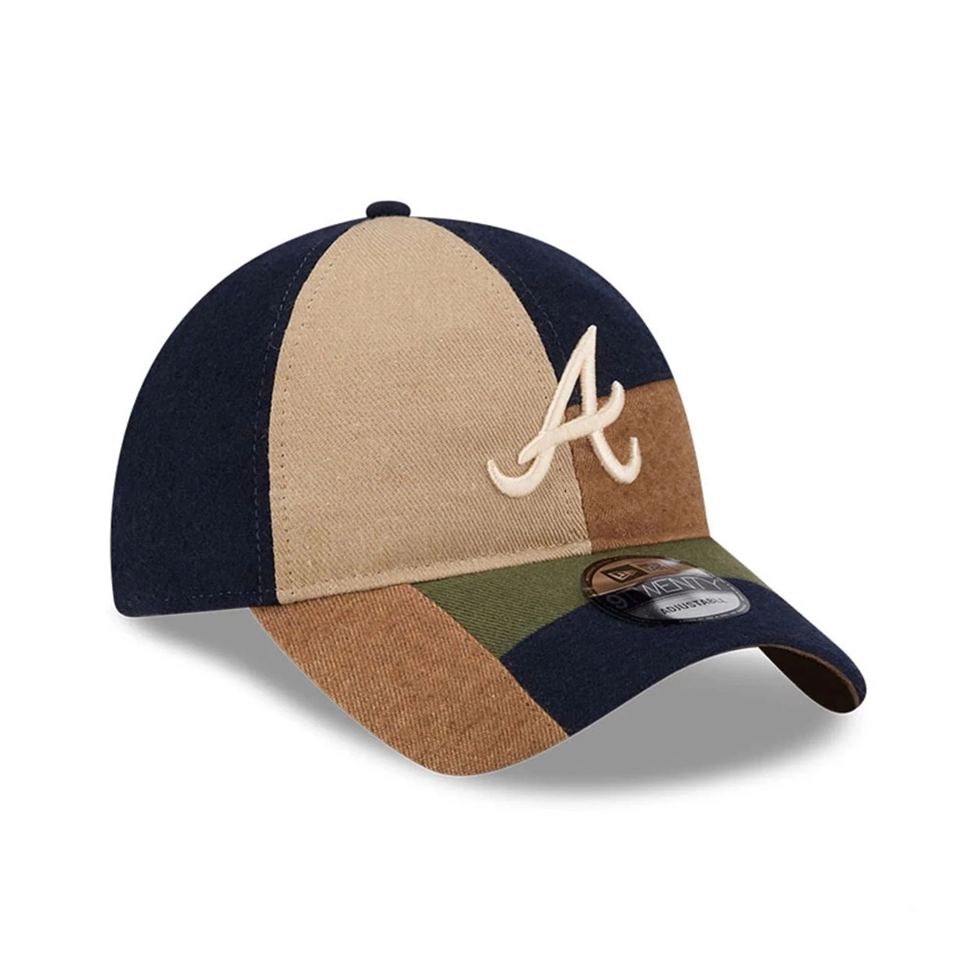 Atlanta Braves MLB Patchwork Open Brown 9TWENTY Adjustable Cap - Image 2