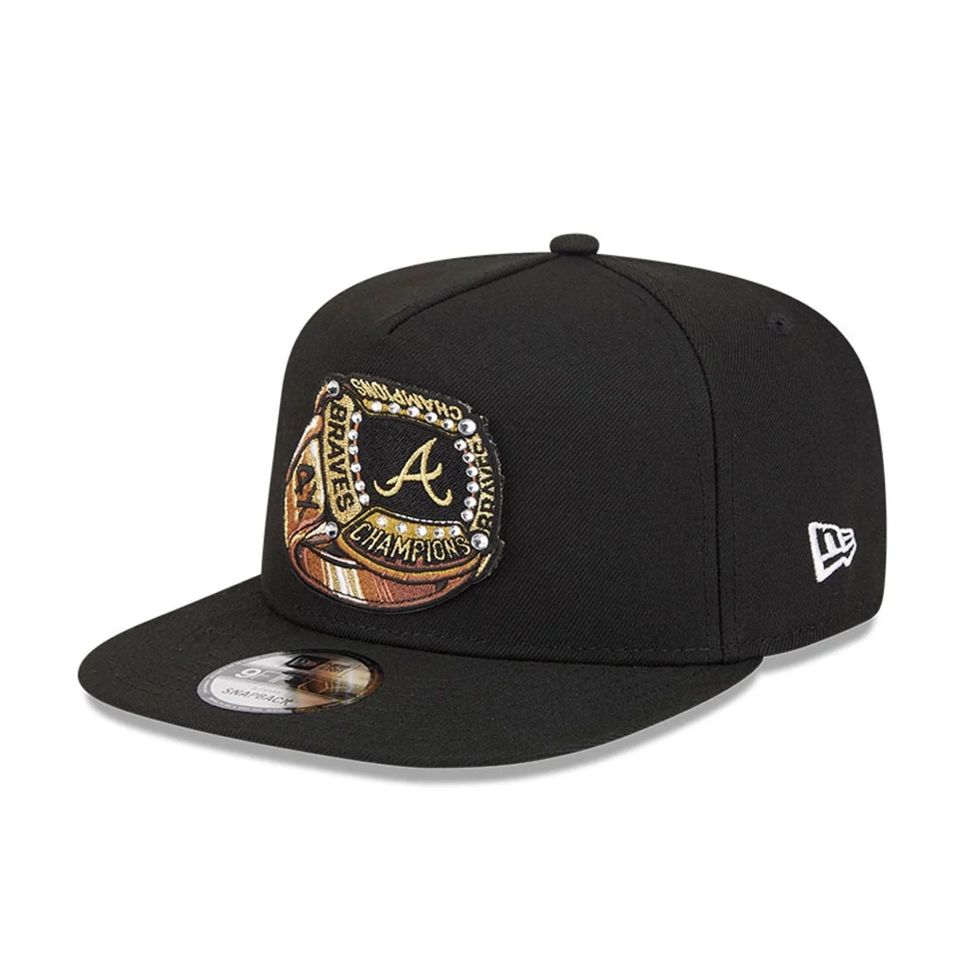 Atlanta Braves MLB Ring Black 9FIFTY A-Frame Snapback Adjustable Cap - Image 4