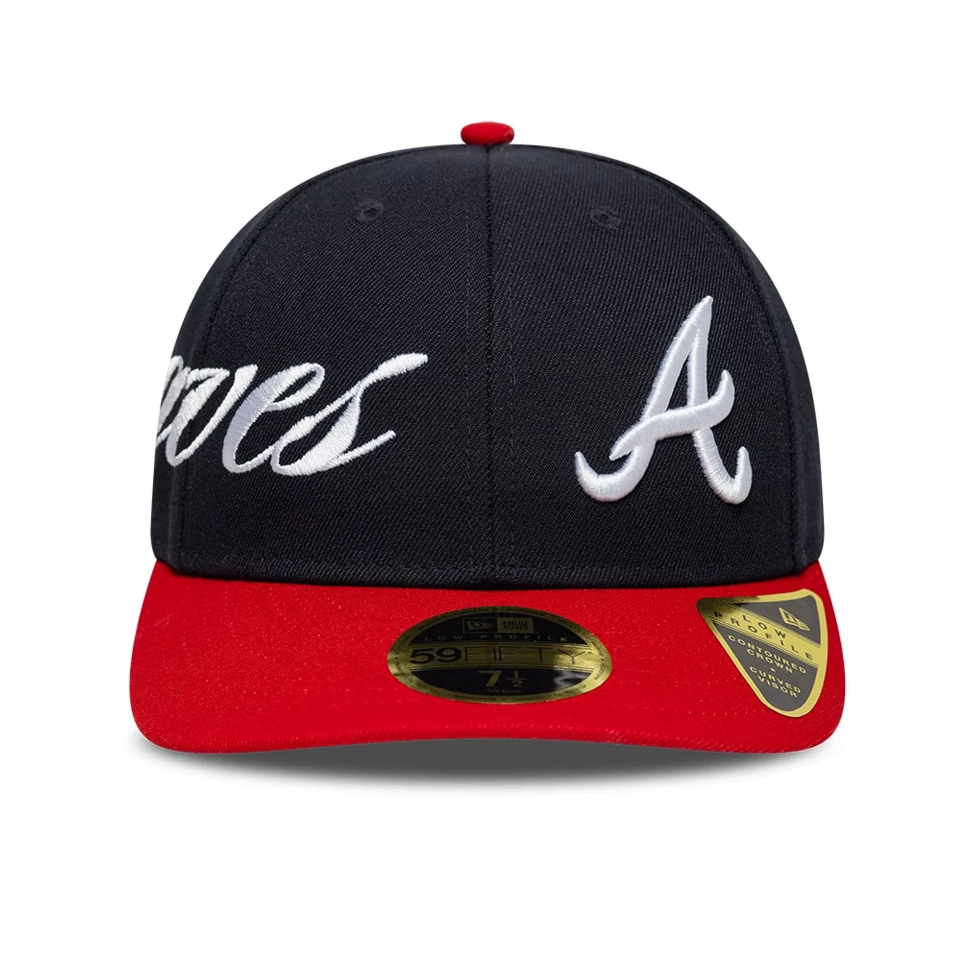 Atlanta Braves MLB Side Script Navy Low Profile 59FIFTY Fitted Cap - Image 3